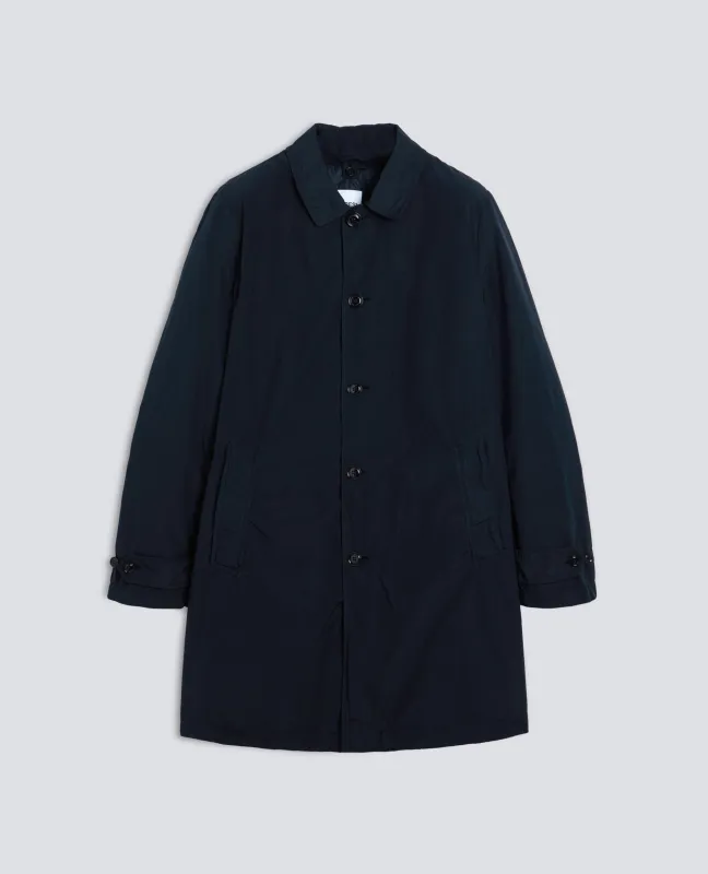 IMPERMEABILE IN POLIESTERE E NYLON COMPATTO - NAVY made by Aspesi