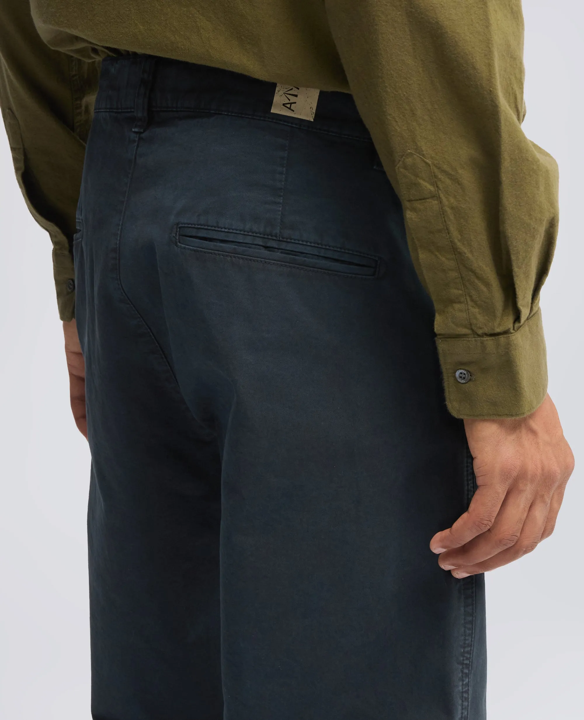 PANTALONE CHINO IN GABARDINA DI COTONE - NAVY sold by Aspesi product image thumbnail 4