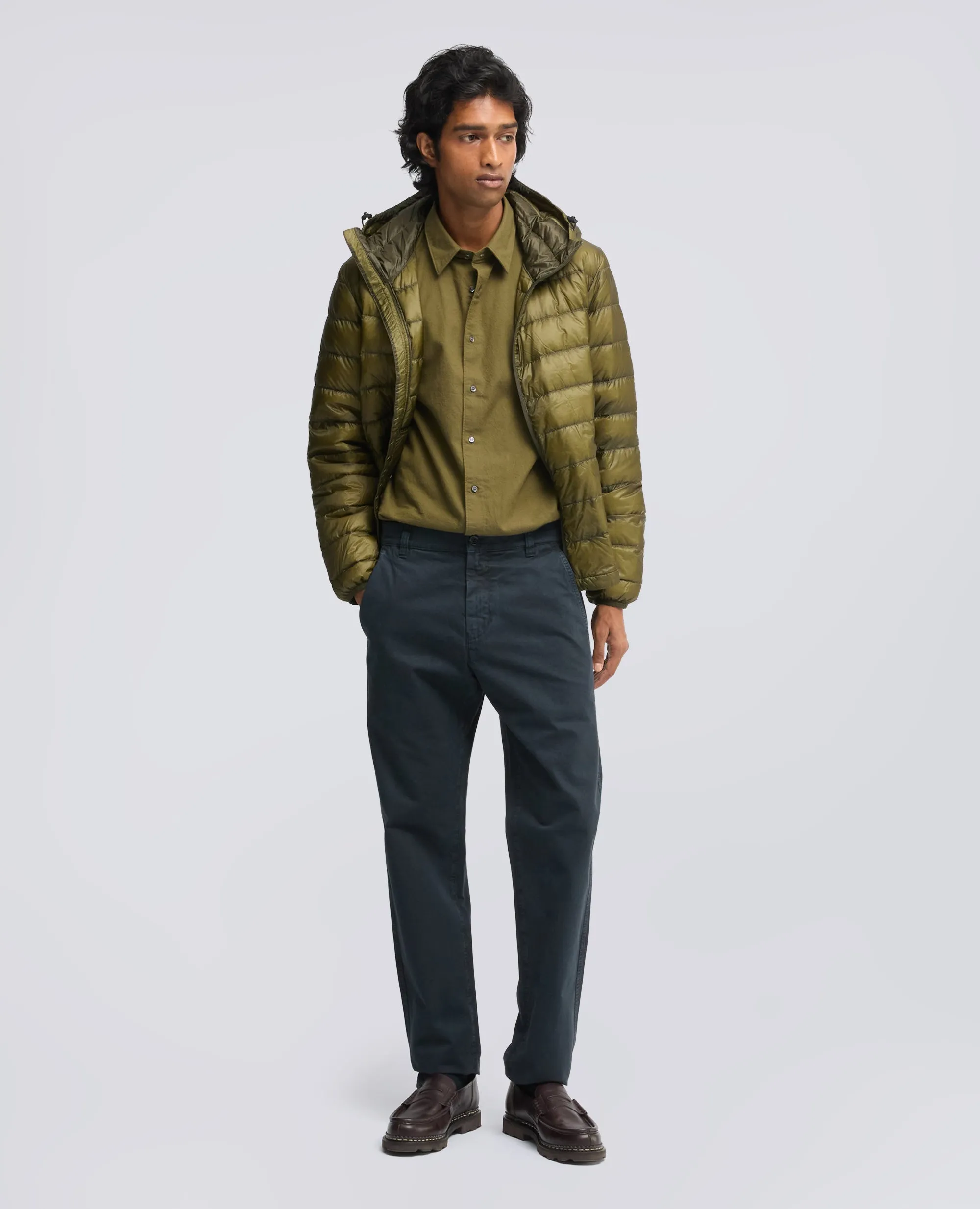 PANTALONE CHINO IN GABARDINA DI COTONE - NAVY sold by Aspesi product image thumbnail 2