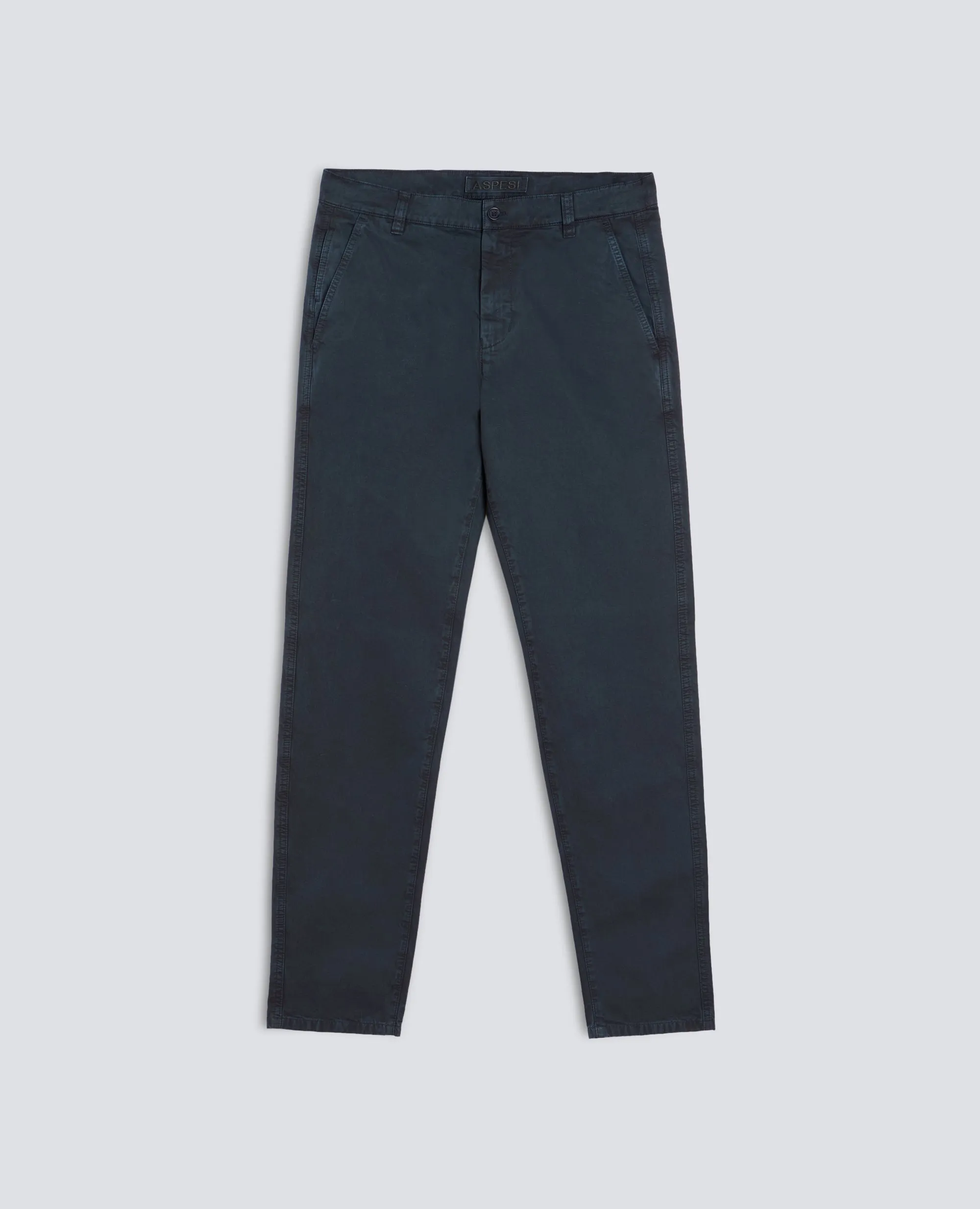 PANTALONE CHINO IN GABARDINA DI COTONE - NAVY sold by Aspesi