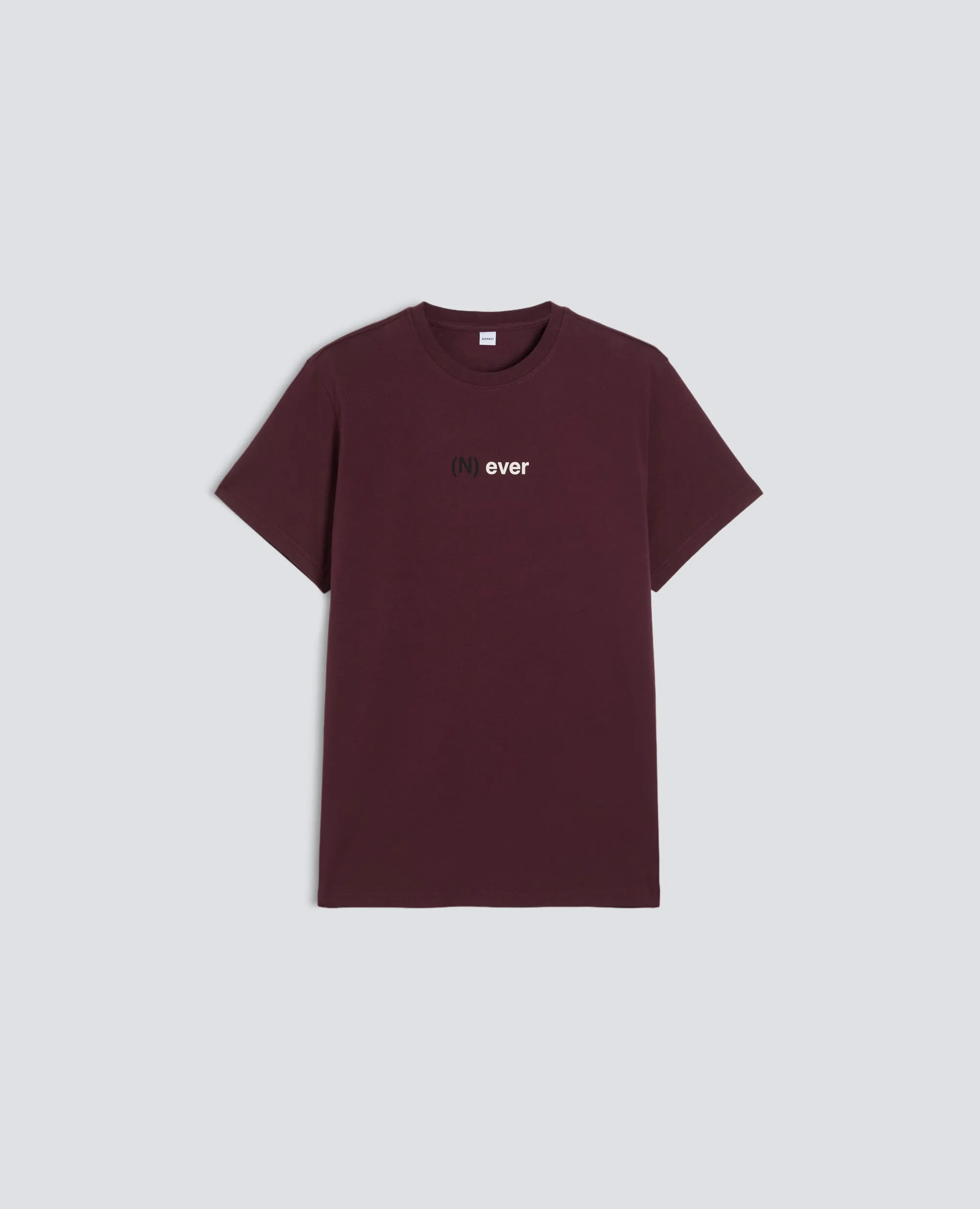 T-SHIRT IN COTONE CON STAMPA -(N)EVER- - BORDO sold by Aspesi
