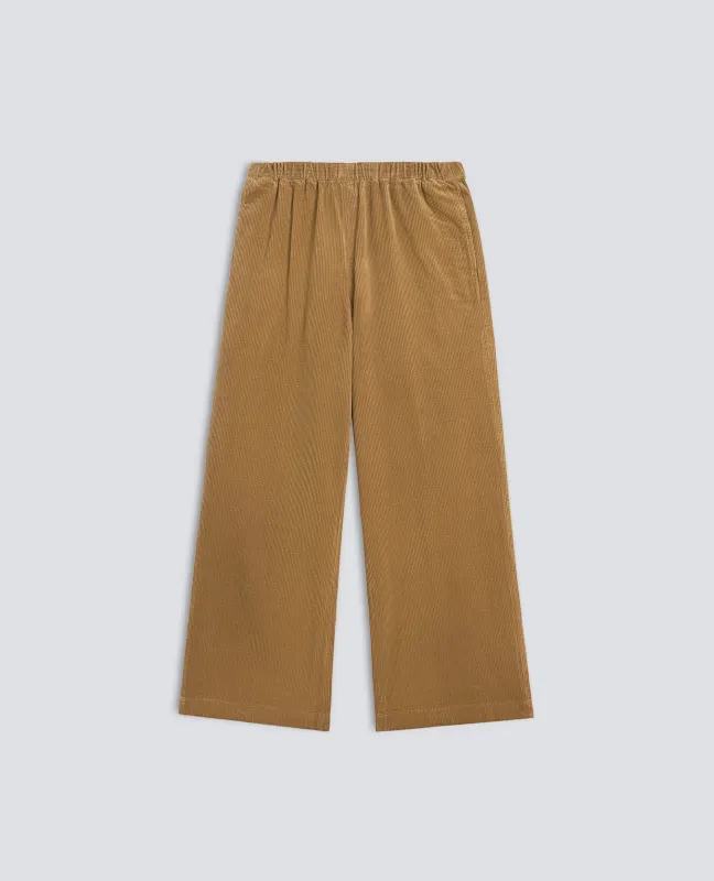 PANTALONE IN VELLUTO A COSTE CON ELASTICO - BEIGE made by Aspesi