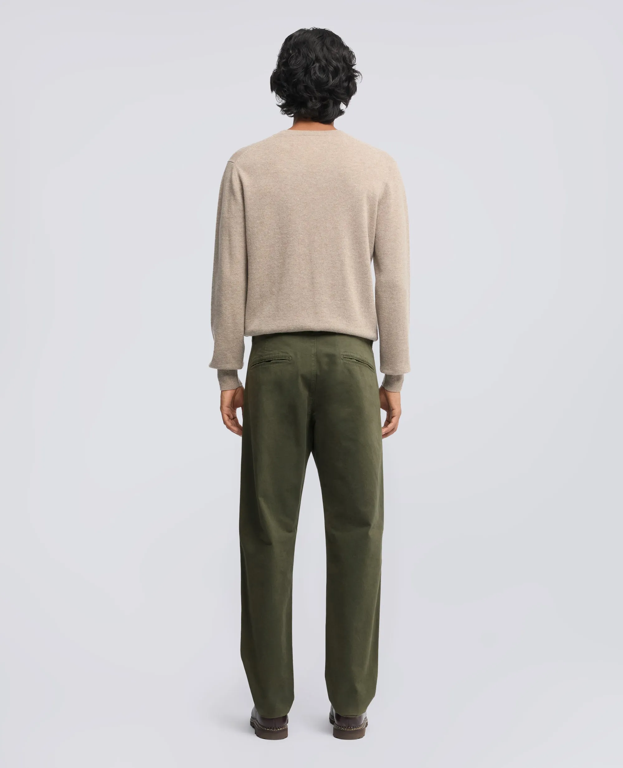 PANTALONE CHINO IN GABARDINA DI COTONE - MILITARE sold by Aspesi product image thumbnail 3