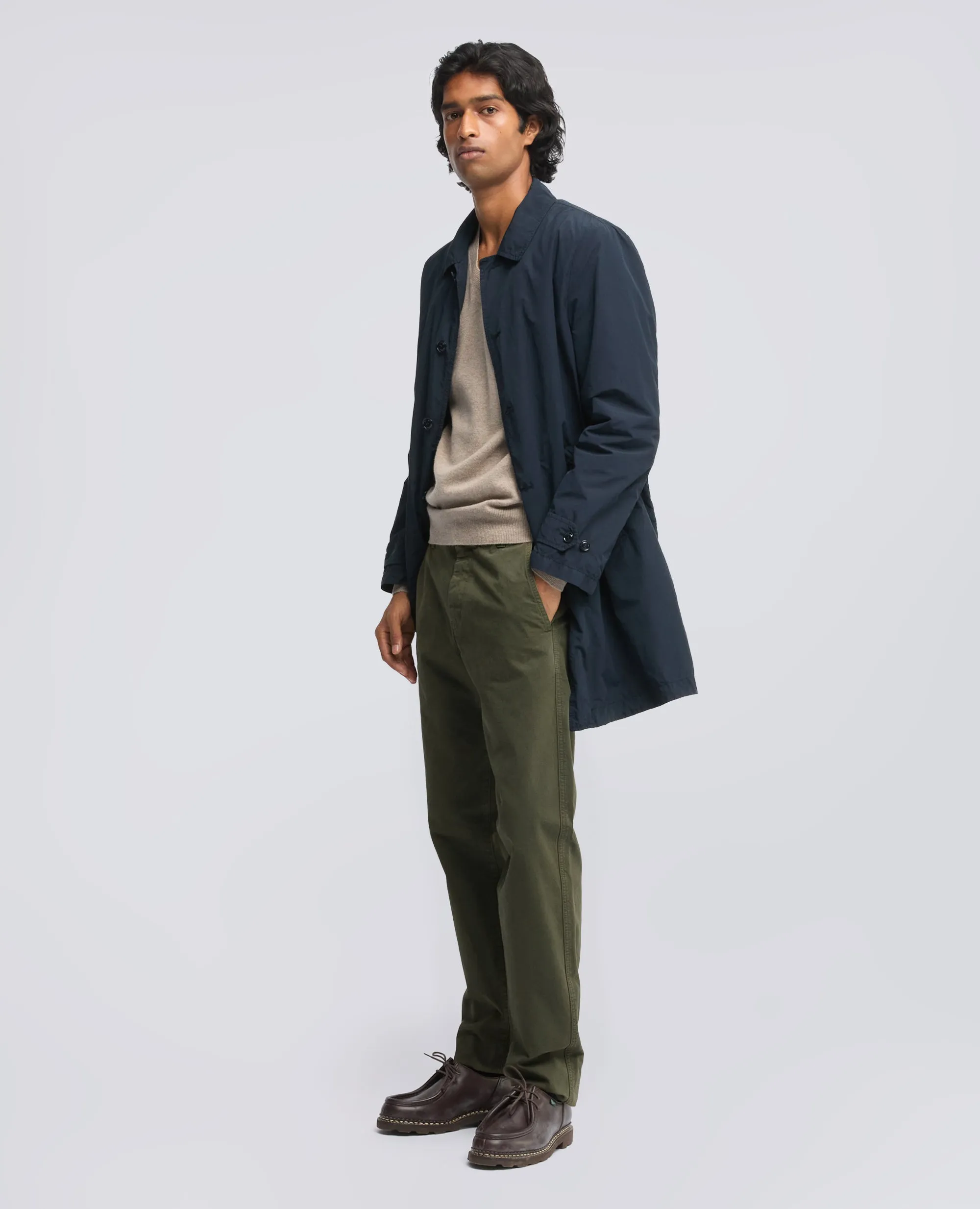 PANTALONE CHINO IN GABARDINA DI COTONE - MILITARE sold by Aspesi product image thumbnail 2