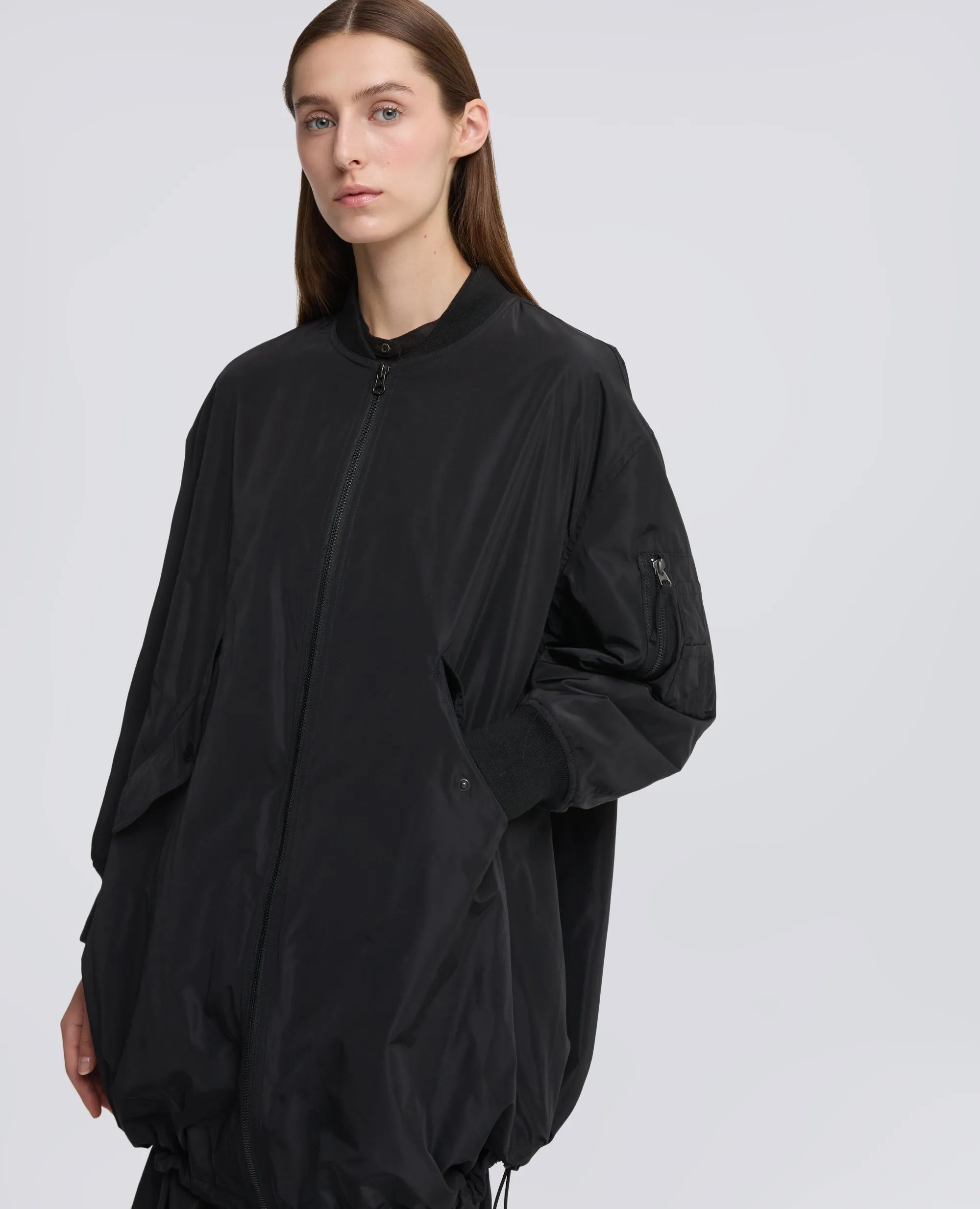 GIUBBOTTO-BOMBER IN TESSUTO TECNICO CON OVATTA THERMORE® - NERO sold by Aspesi product image thumbnail 4