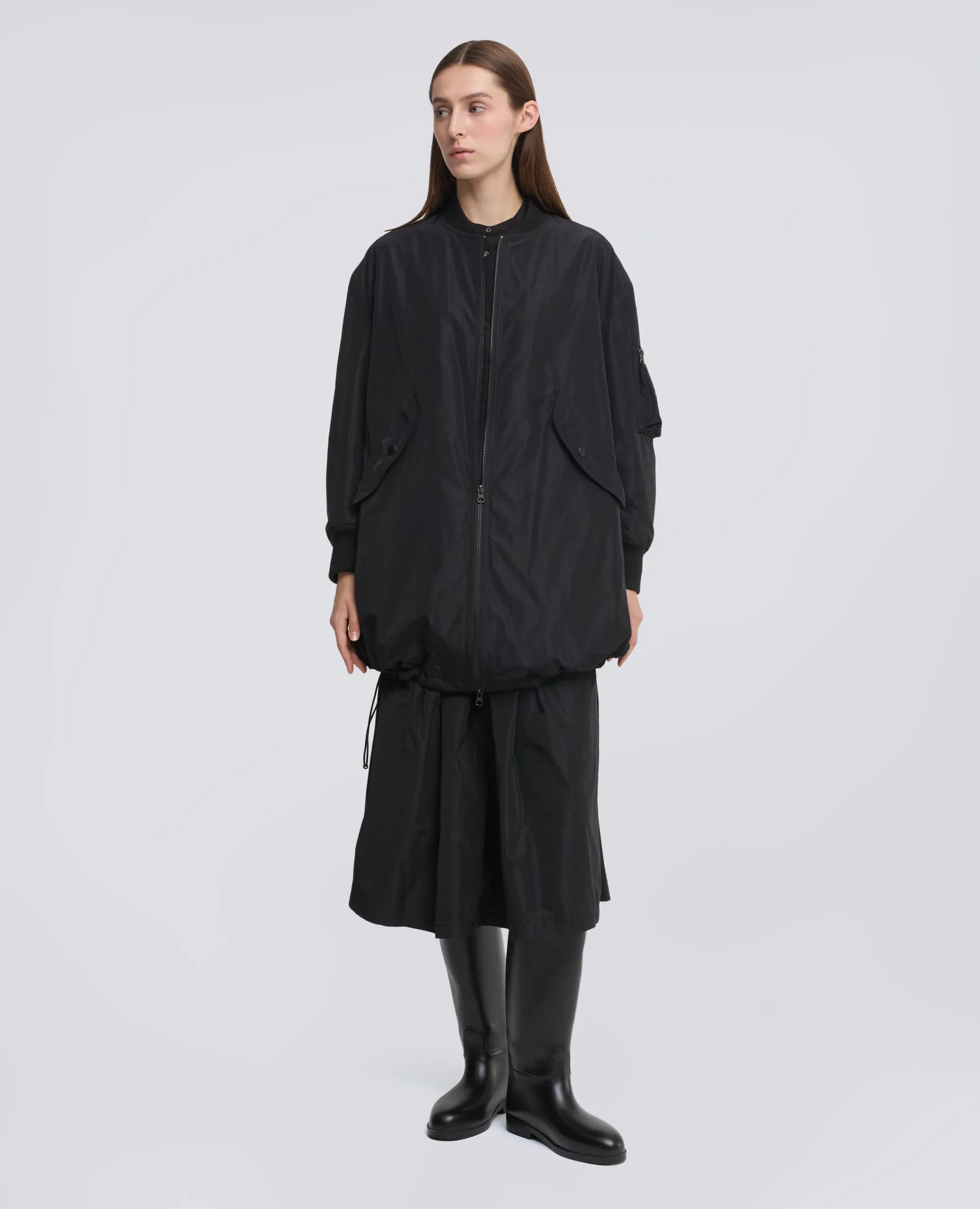 GIUBBOTTO-BOMBER IN TESSUTO TECNICO CON OVATTA THERMORE® - NERO sold by Aspesi product image thumbnail 2
