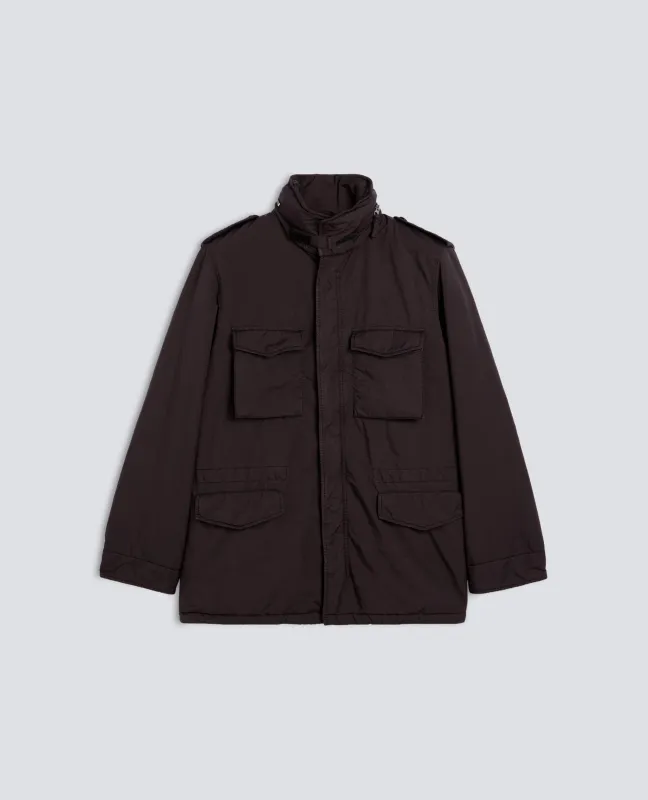 FIELD JACKET NEW CAMP IN MISTO NYLON IDROREPELLENTE - MARRONE made by Aspesi