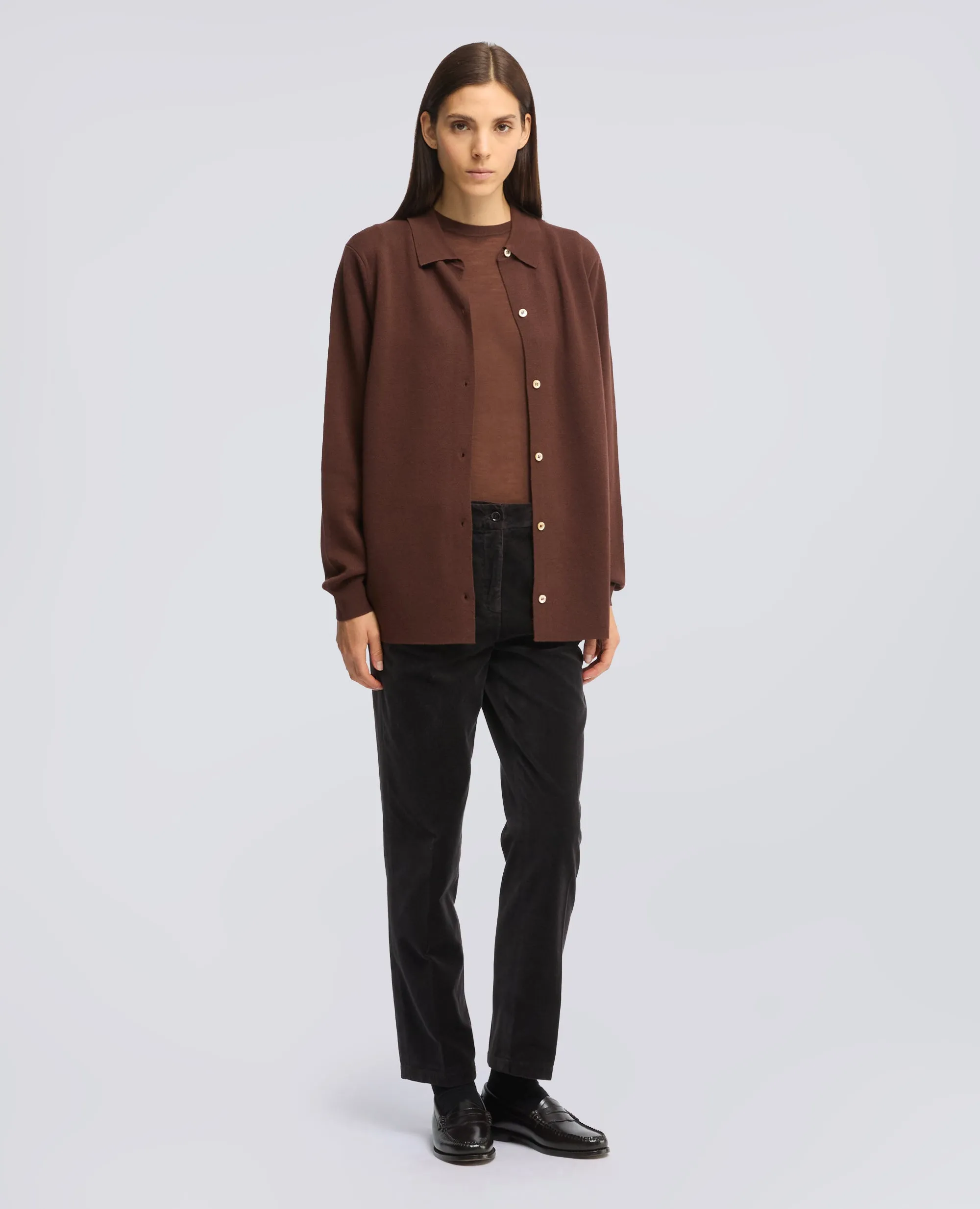 MAGLIA GIROCOLLO IN LANA MERINO - MARRONE sold by Aspesi product image thumbnail 2