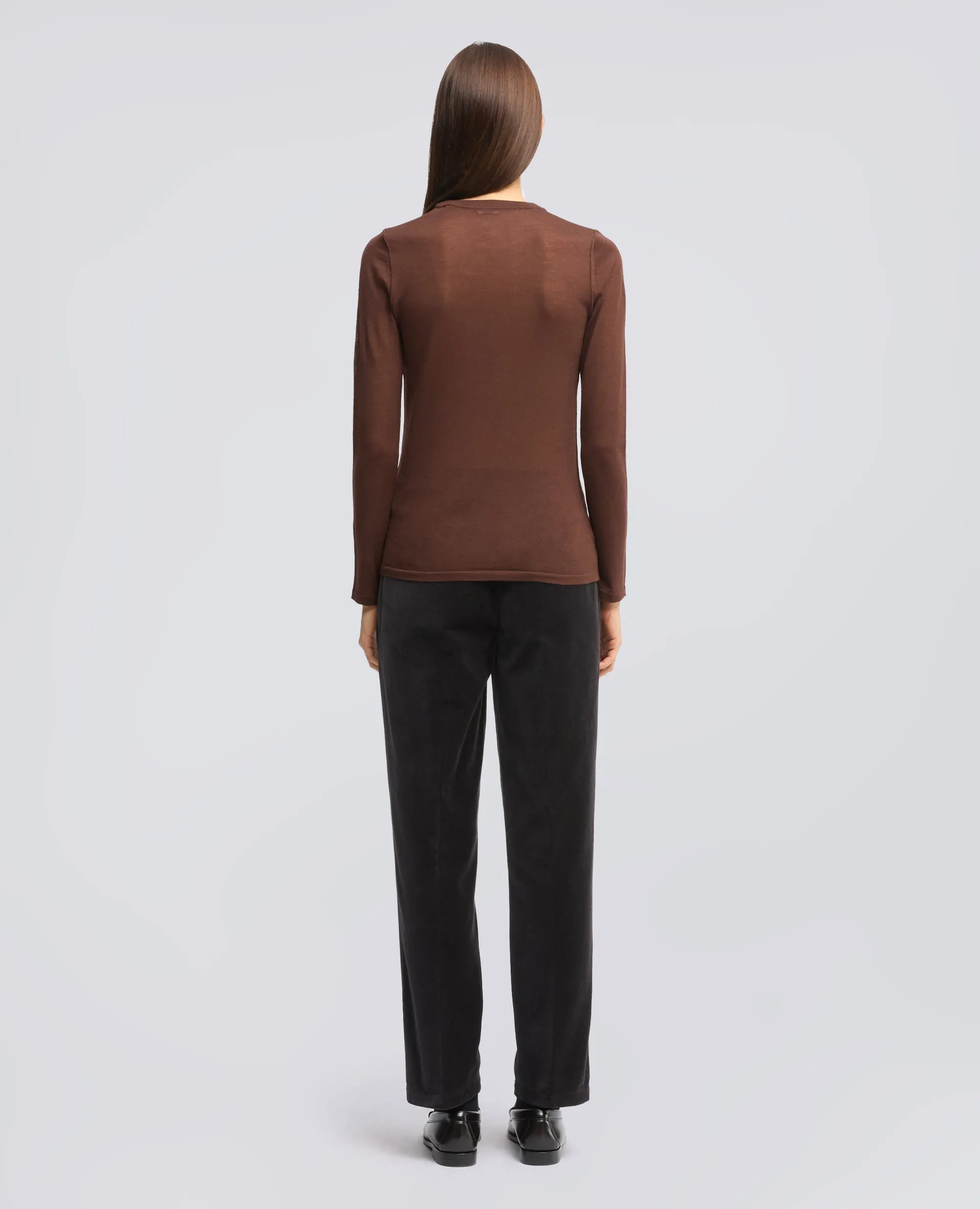 MAGLIA GIROCOLLO IN LANA MERINO - MARRONE sold by Aspesi product image thumbnail 3