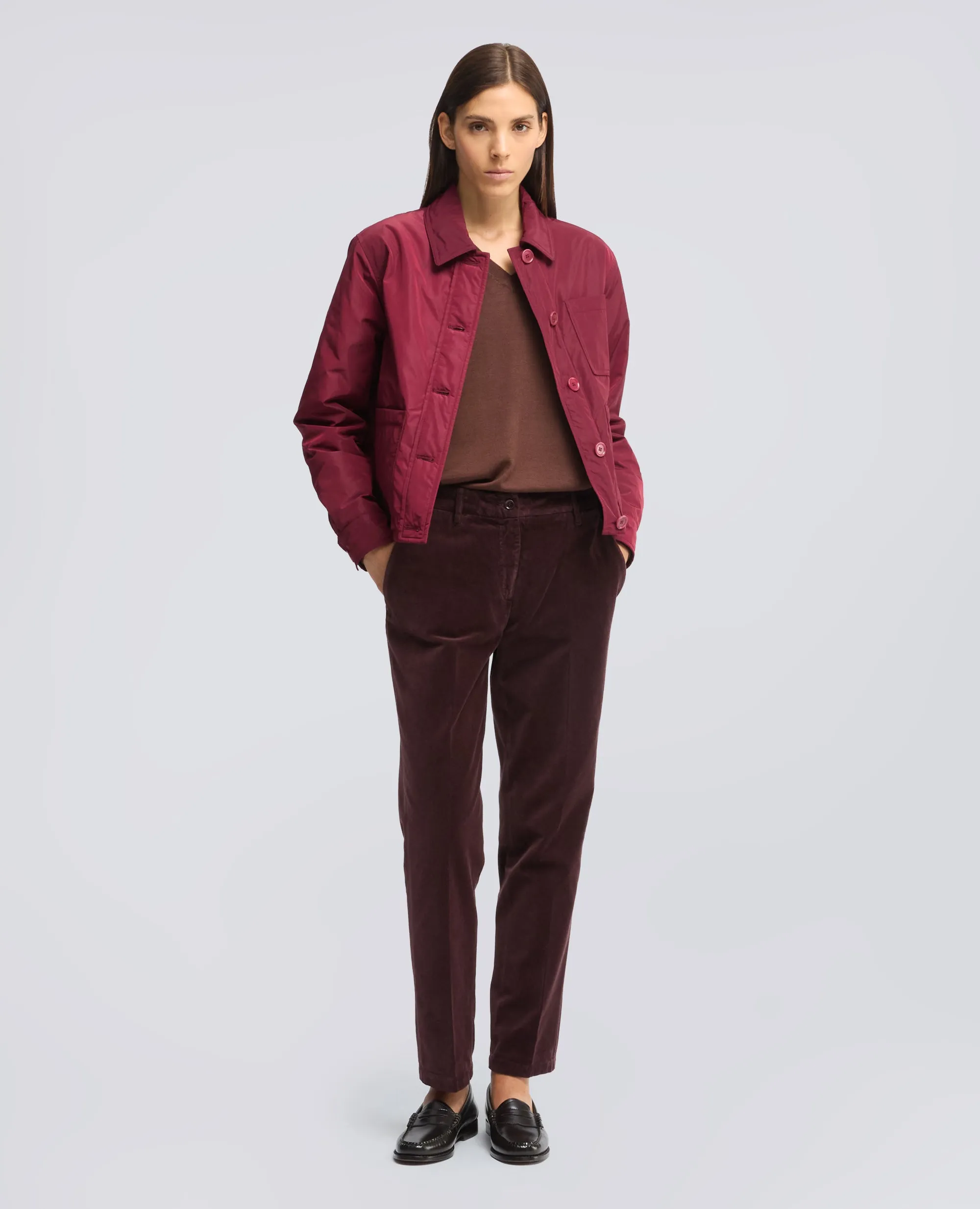 MAGLIA CON SCOLLO A V IN LANA MERINO - MARRONE sold by Aspesi product image thumbnail 2
