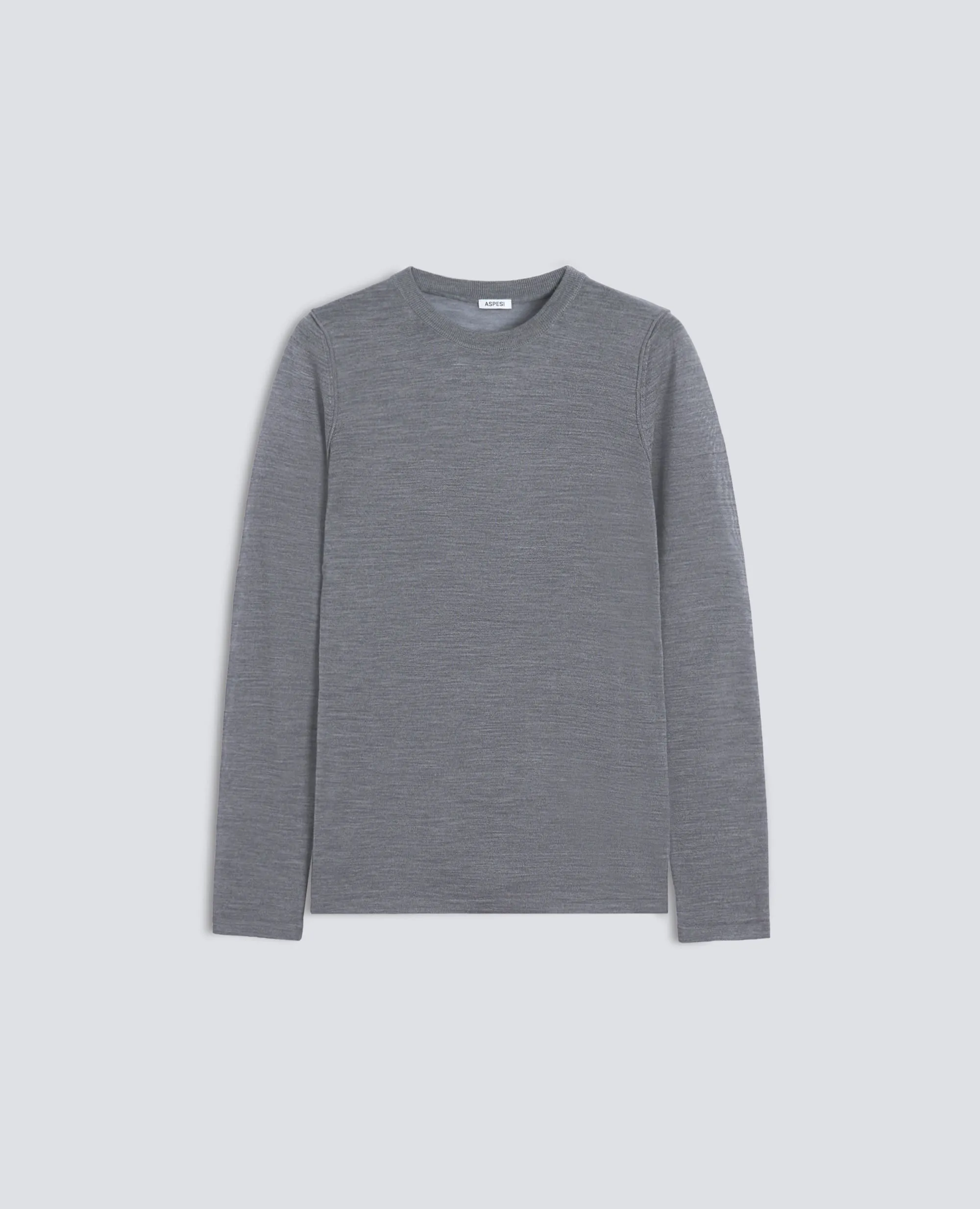 MAGLIA GIROCOLLO IN LANA MERINO - GRIGIO sold by Aspesi
