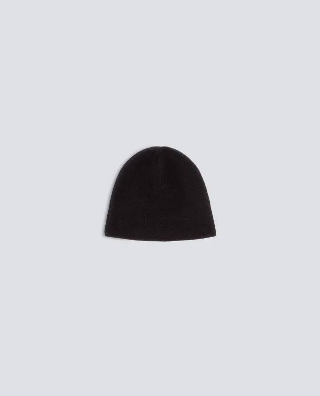 BERRETTO IN LANA, YAK E CASHMERE - NERO made by Aspesi