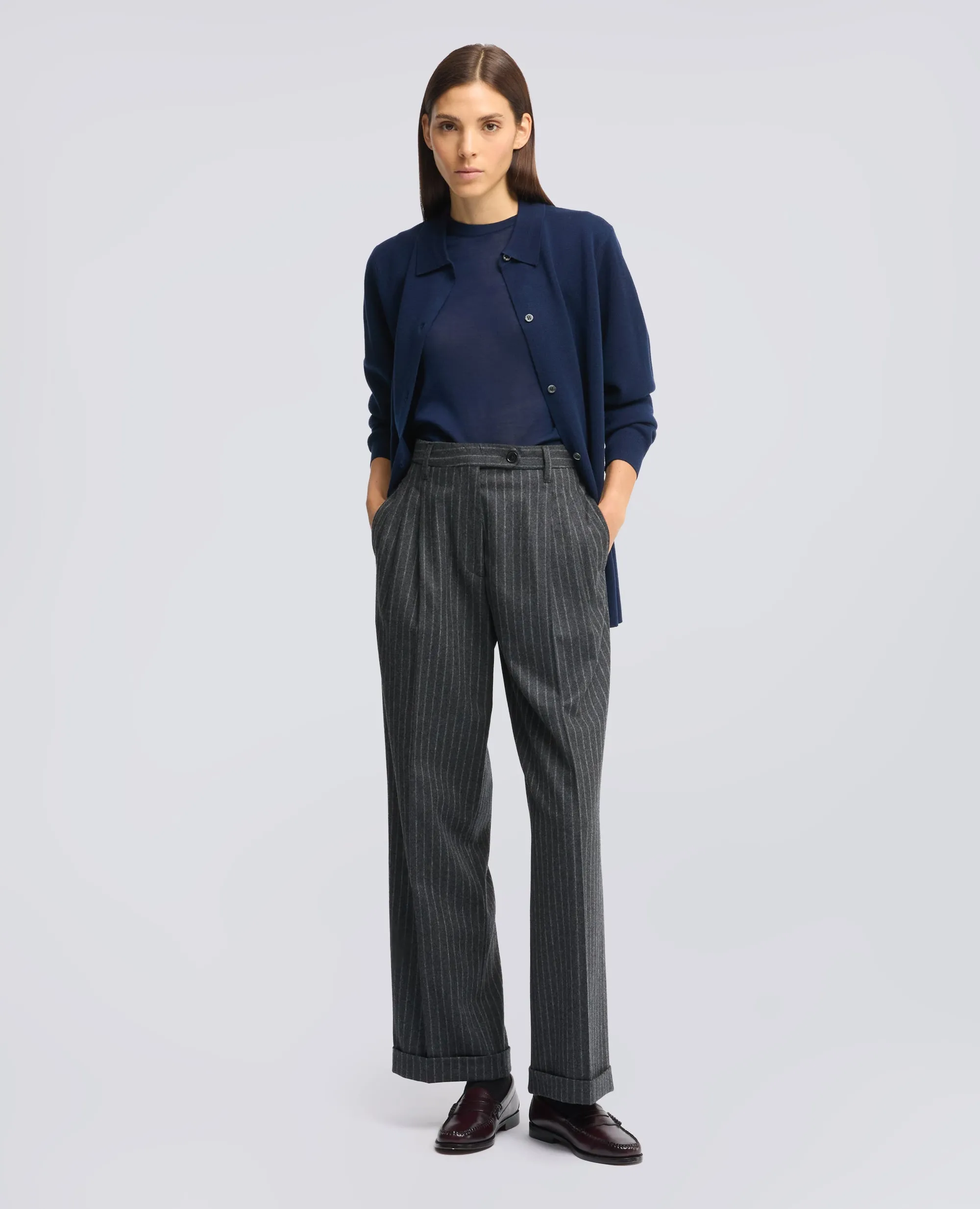 MAGLIA GIROCOLLO IN LANA MERINO - BLU sold by Aspesi product image thumbnail 2
