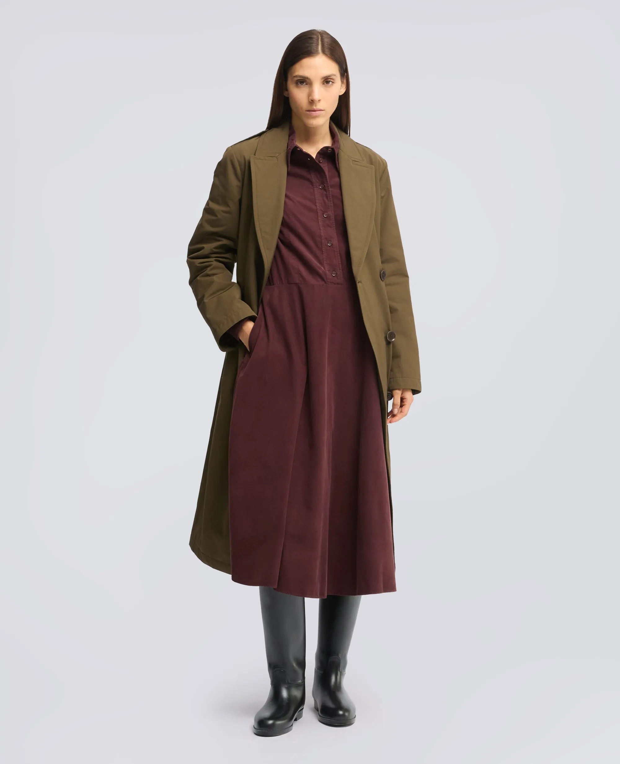 ABITO MIDI IN VELLUTO A COSTINE - BARBERA sold by Aspesi product image thumbnail 2