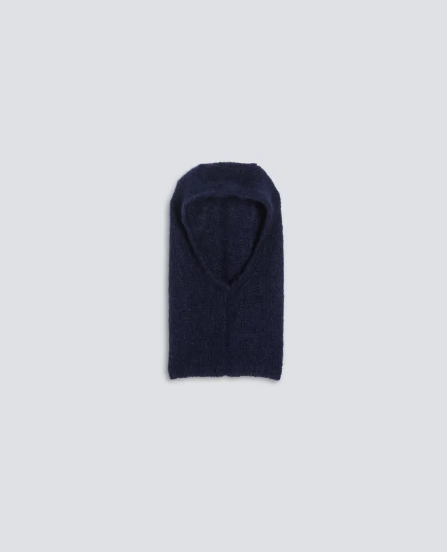 BALACLAVA IN MOHAIR E LANA - BLU made by Aspesi