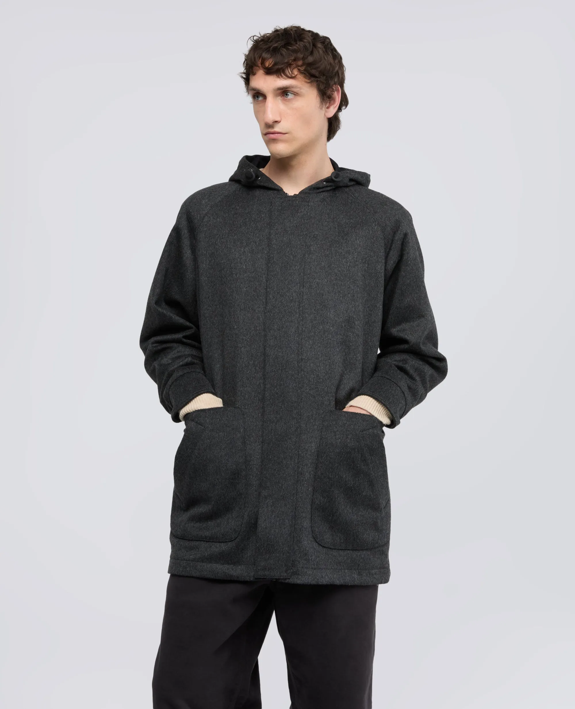 PARKA IN LODEN DI LANA E ALPACA CON OVATTA THERMORE® - GRIGIO sold by Aspesi product image thumbnail 4