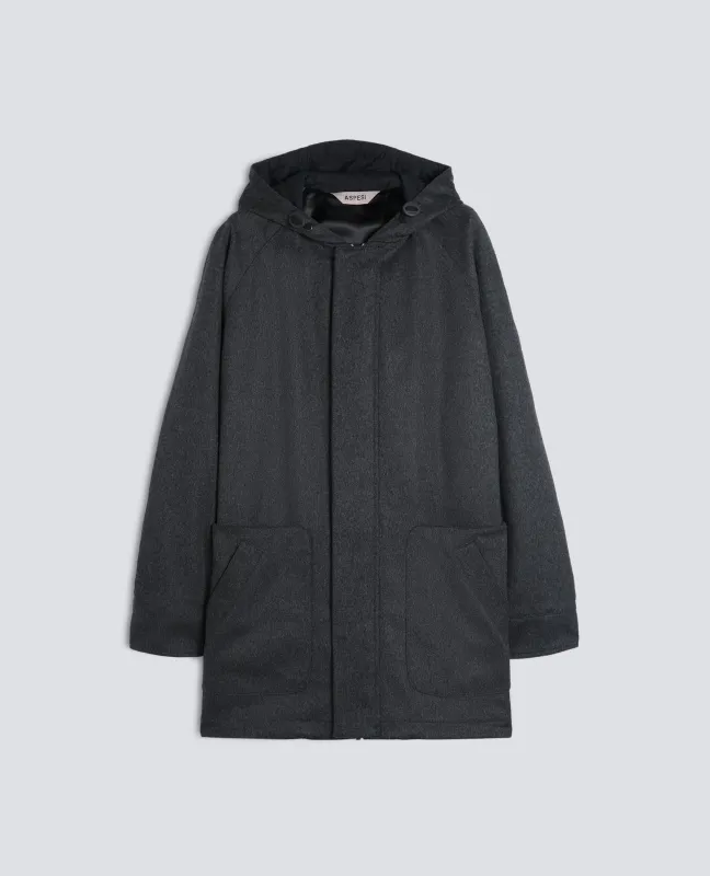 PARKA IN LODEN DI LANA E ALPACA CON OVATTA THERMORE® - GRIGIO made by Aspesi
