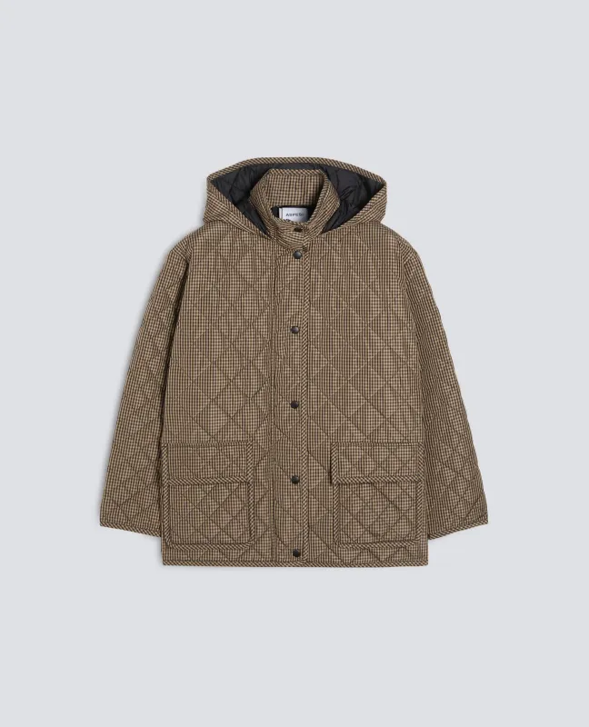 GIUBBOTTO IN TAFFETA TECNICO - CHECK BEIGE made by Aspesi