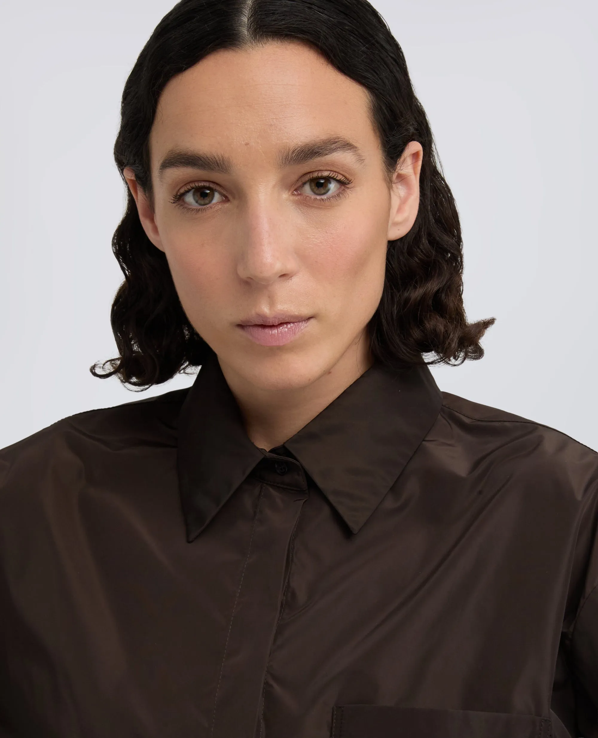 CAMICIA IN TESSUTO TECNICO - MARRONE sold by Aspesi product image thumbnail 4