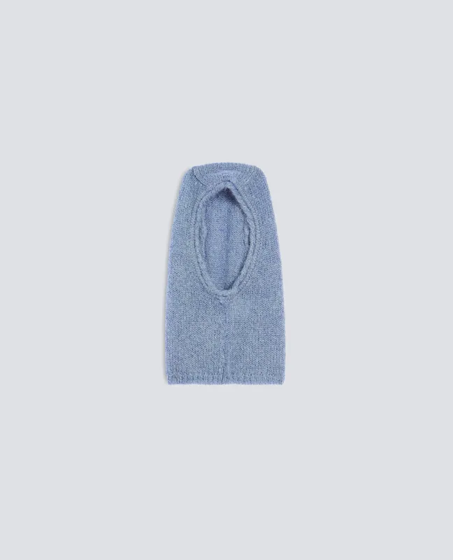 BALACLAVA IN MOHAIR E LANA - AZZURRO made by Aspesi