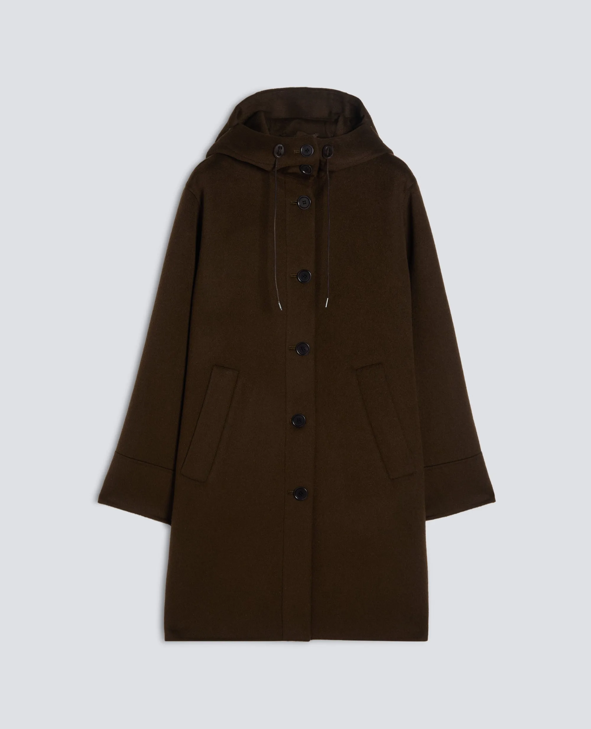 PARKA IN DOUBLE DI LANA EFFETTO BEAVER - MARRONE sold by Aspesi