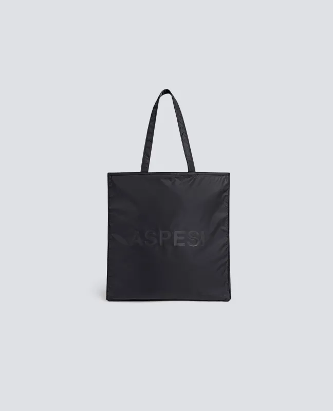 BORSA SHOPPING IN NYLON RICICLATO WR - NERO made by Aspesi