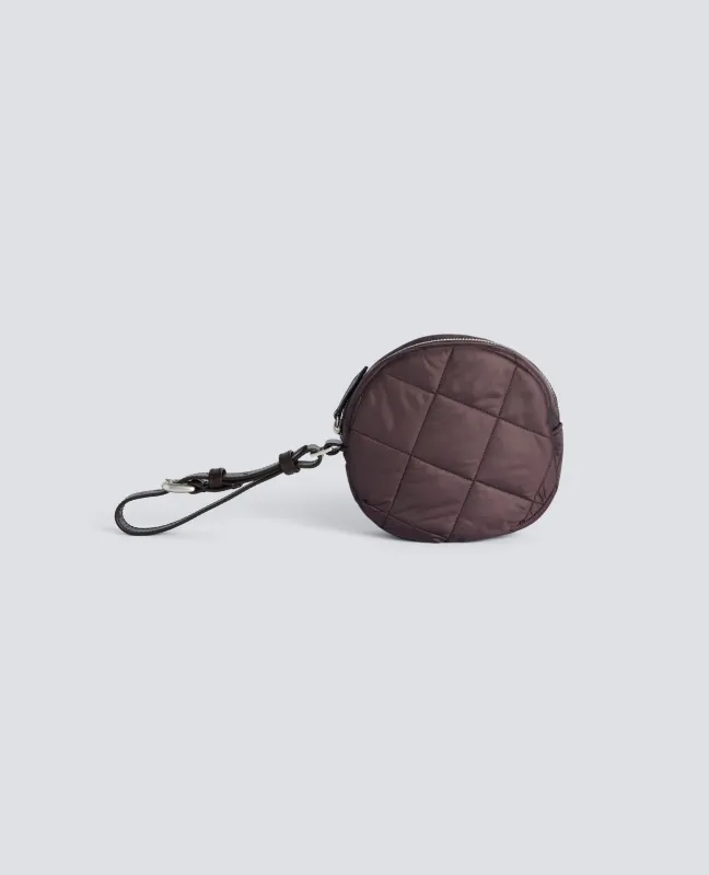 BORSA POCHETTE TRAPUNTATA IN NYLON - MARRONE made by Aspesi