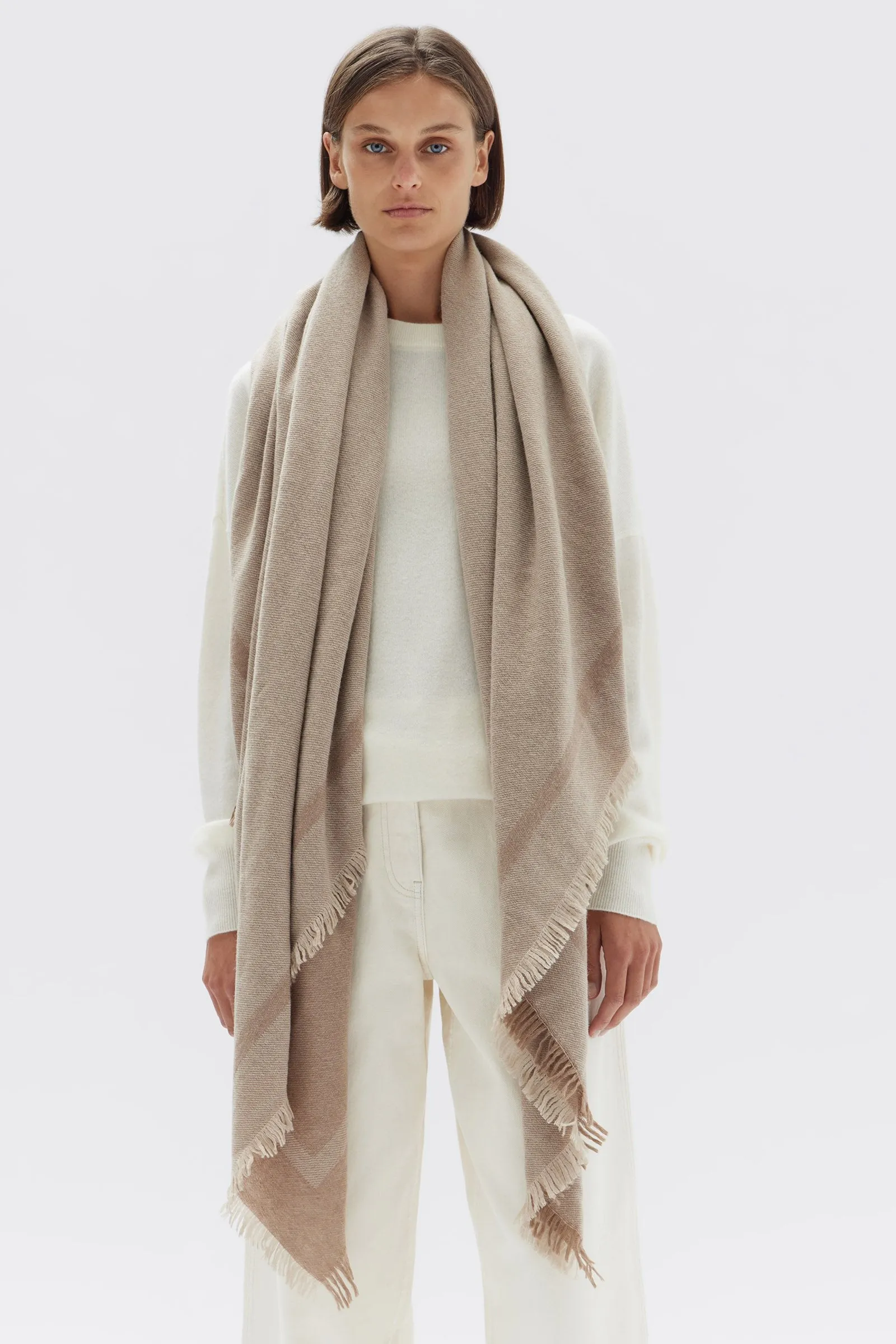 Jacquard Merino Wool Scarf sold by Assembly Label