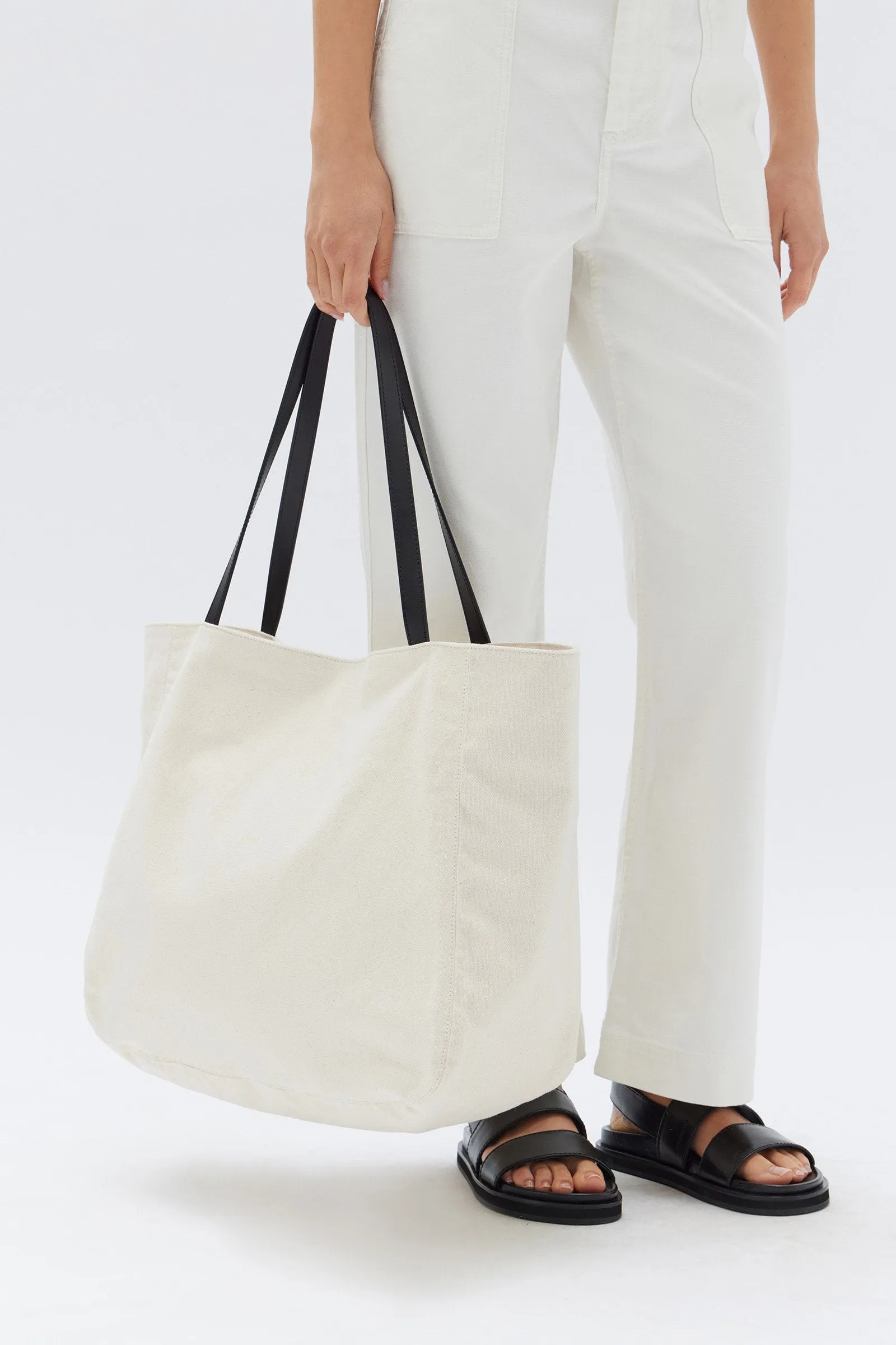 Leather Trim Canvas Tote sold by Assembly Label product image thumbnail 2