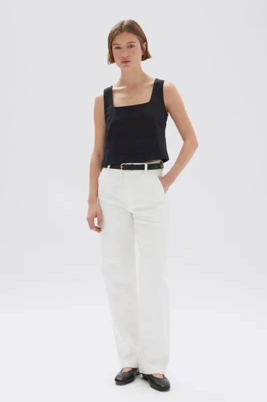 Georgina Linen Top sold by Assembly Label