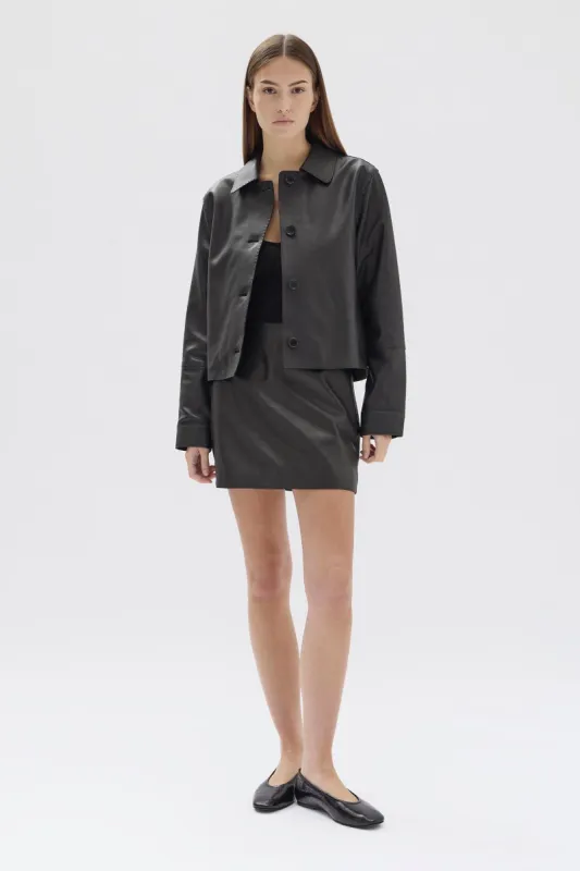 Cropped Leather Jacket sold by Assembly Label