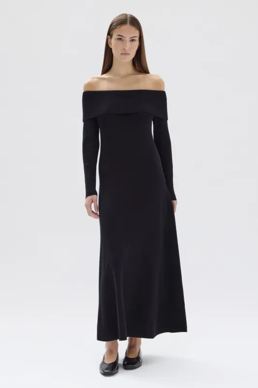 Cari Off-Shoulder Merino Wool Dress sold by Assembly Label