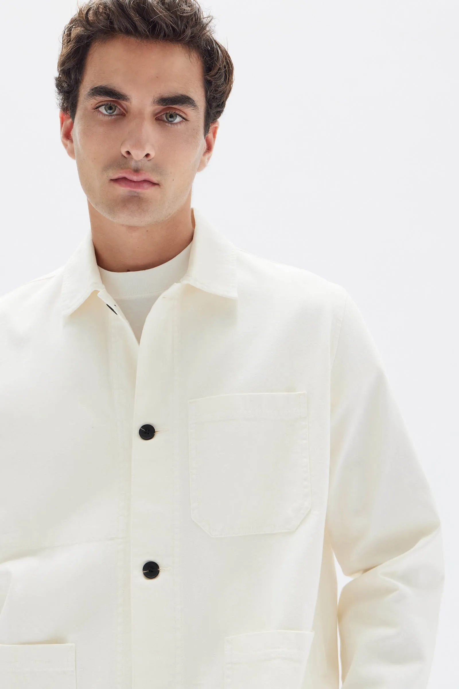 Herringbone Chore Jacket sold by Assembly Label