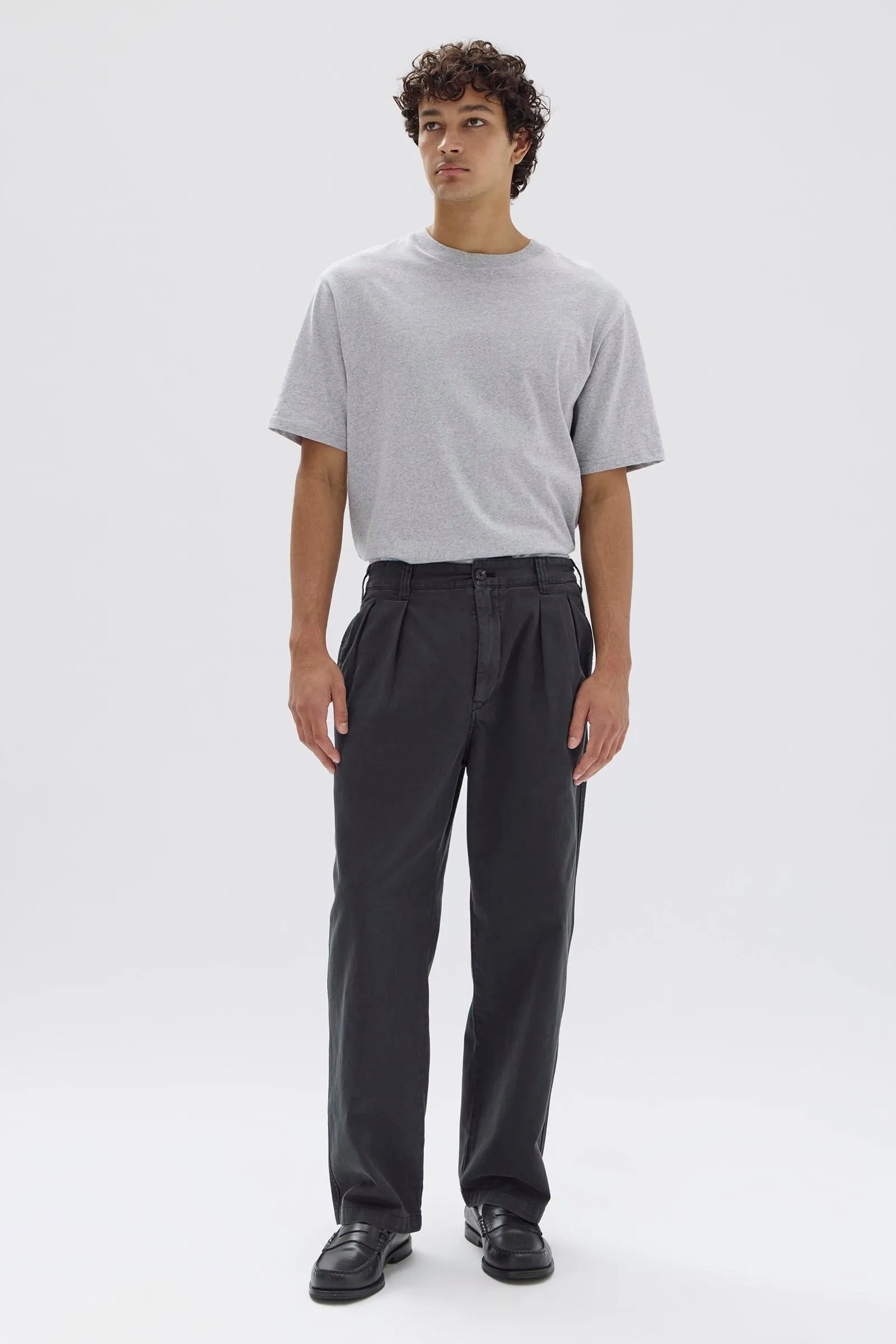 Miles Pleated Chino sold by Assembly Label