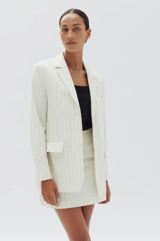 Leila Stripe Linen Jacket sold by Assembly Label