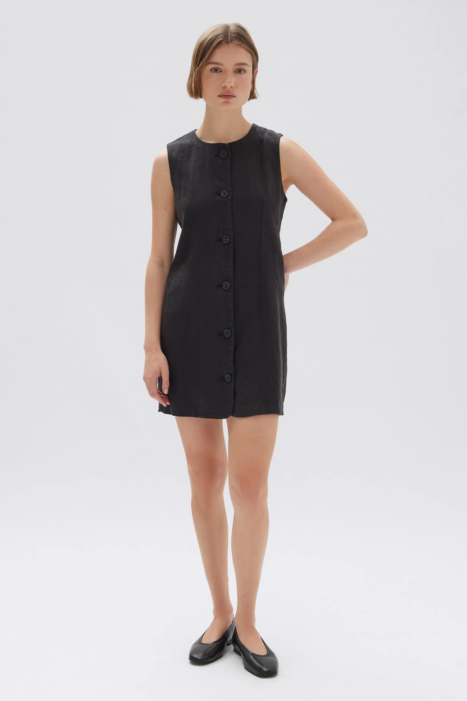 Coralie Linen Mini Dress sold by Assembly Label