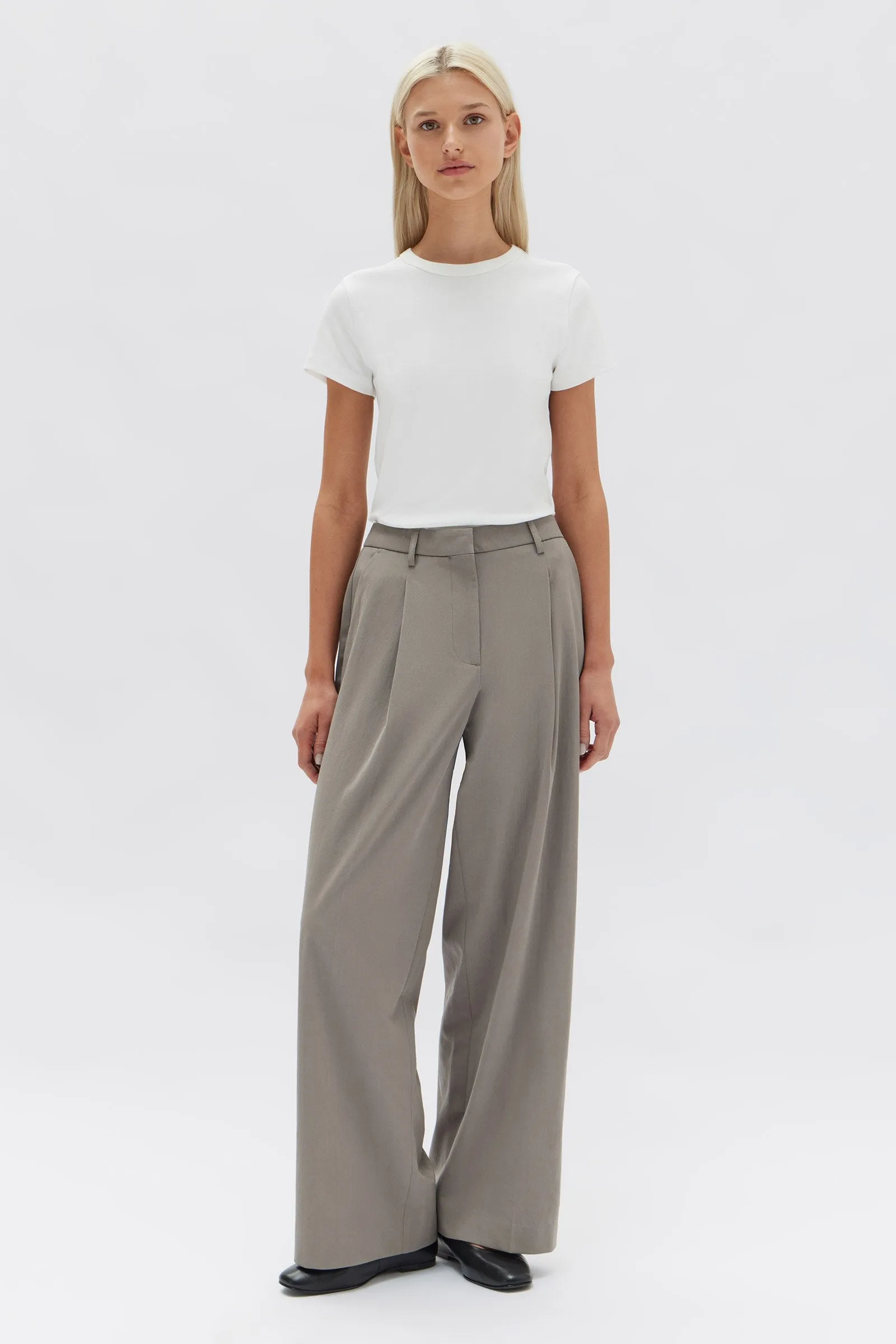 Aria Wide Leg Pant sold by Assembly Label