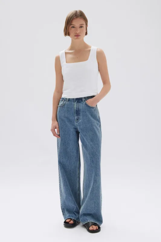 Georgina Linen Top sold by Assembly Label