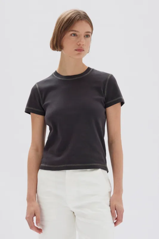 Evelyn Contrast Stitch Tee sold by Assembly Label