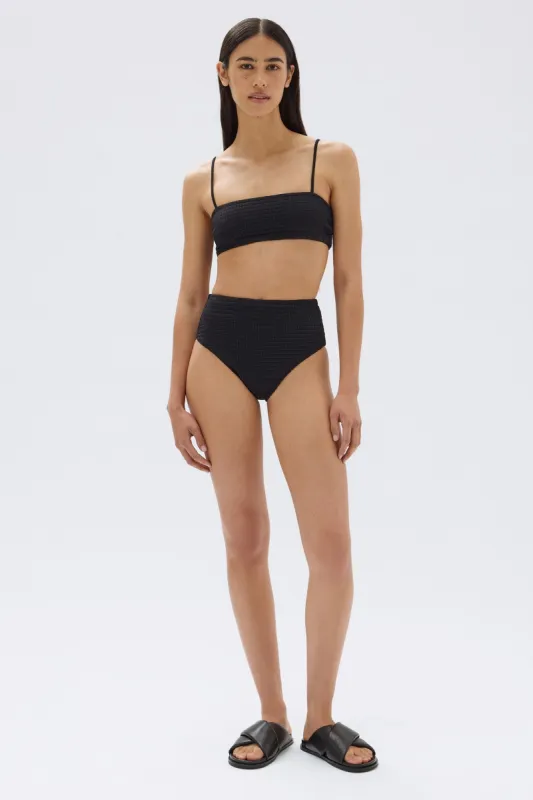 Textured Square Neck Swim Top sold by Assembly Label