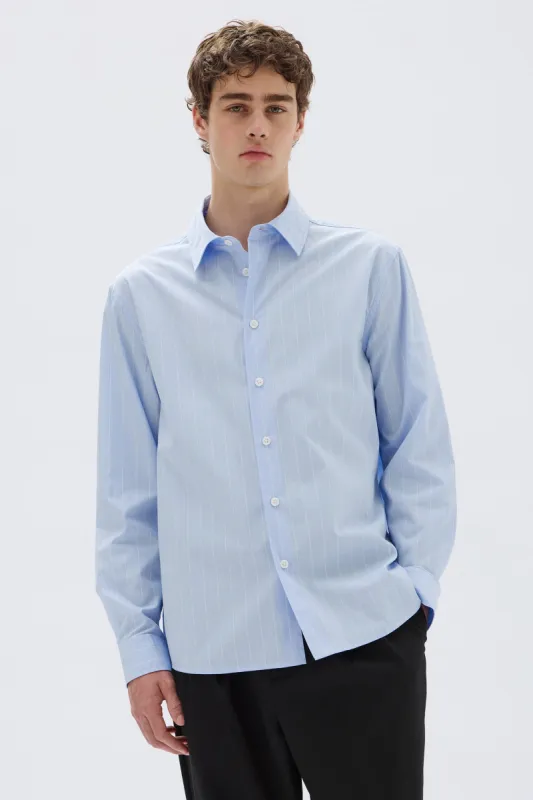 Mens Otis Poplin Stripe Shirt sold by Assembly Label