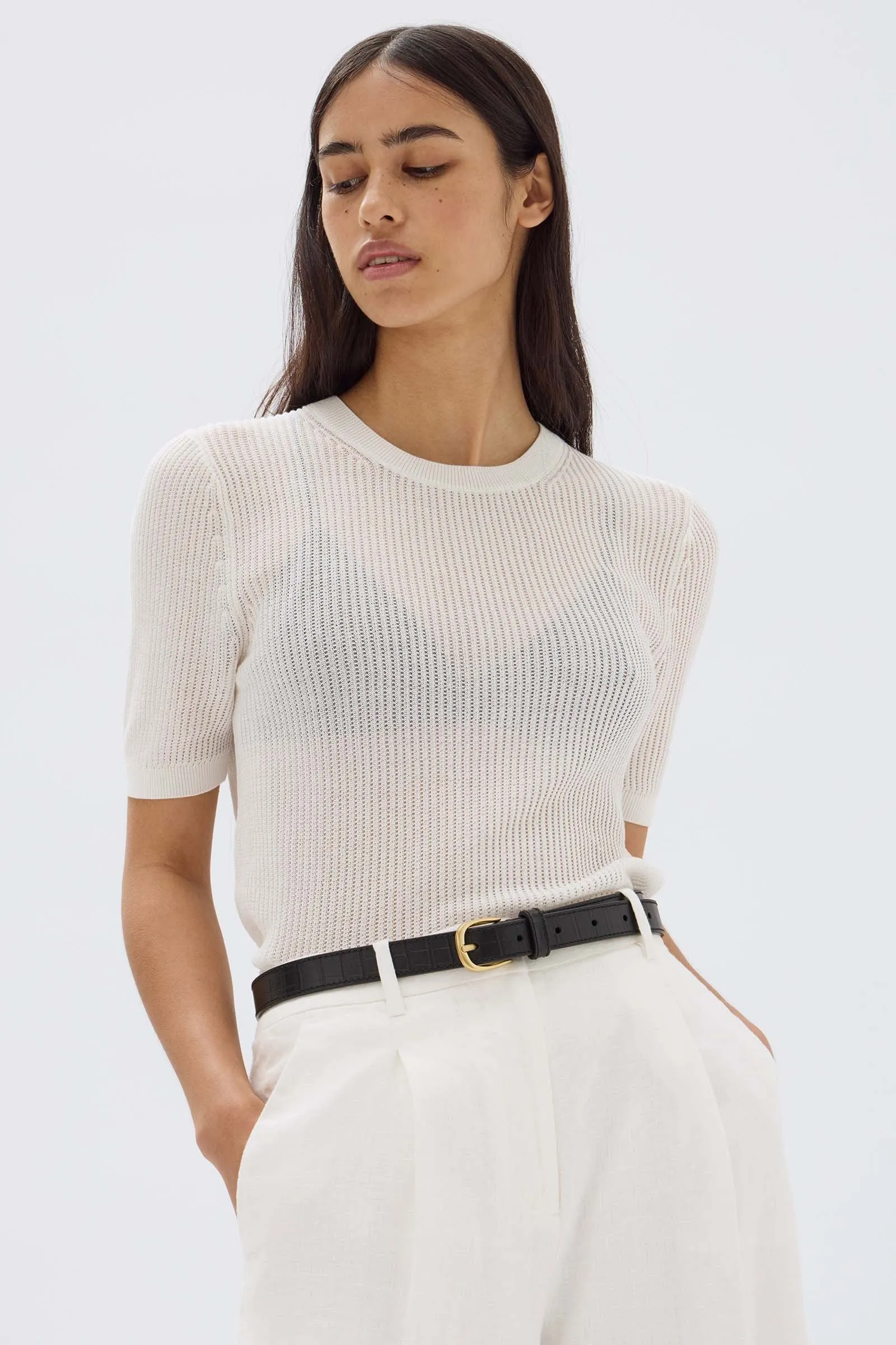 Belle Knit Short Sleeve Tee sold by Assembly Label product image thumbnail 2