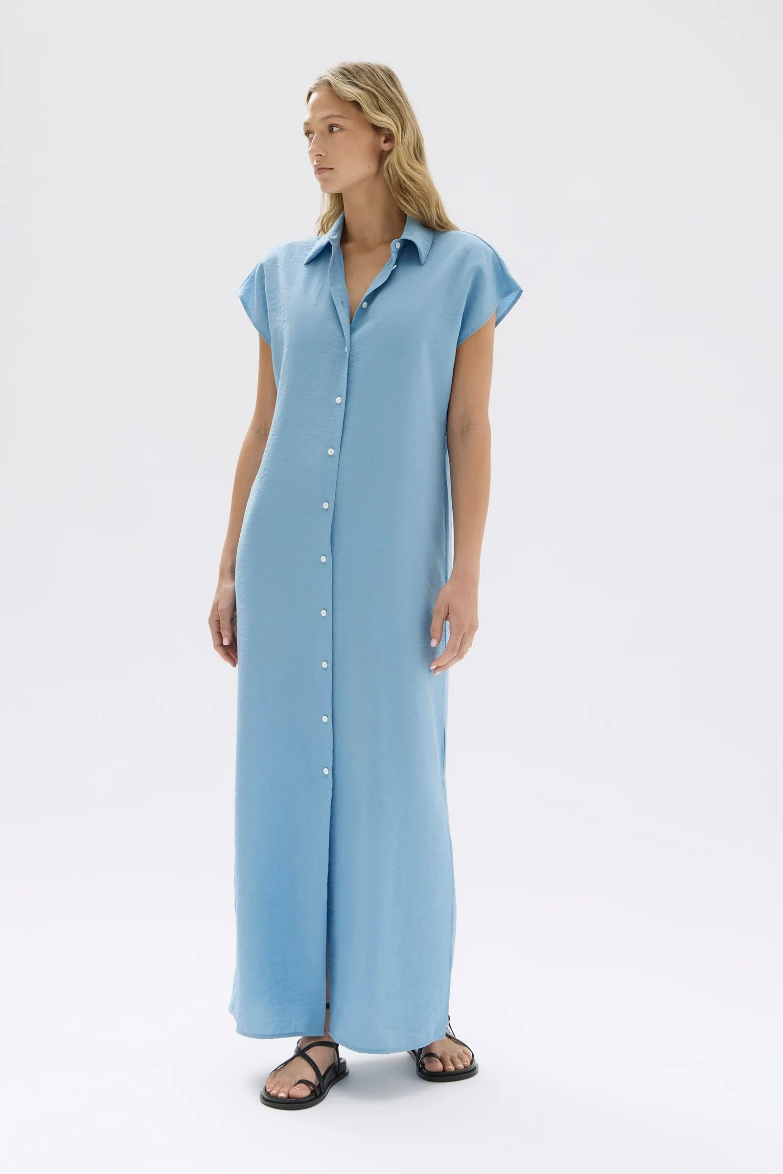 Heather Silk Maxi Shirt Dress sold by Assembly Label product image thumbnail 4