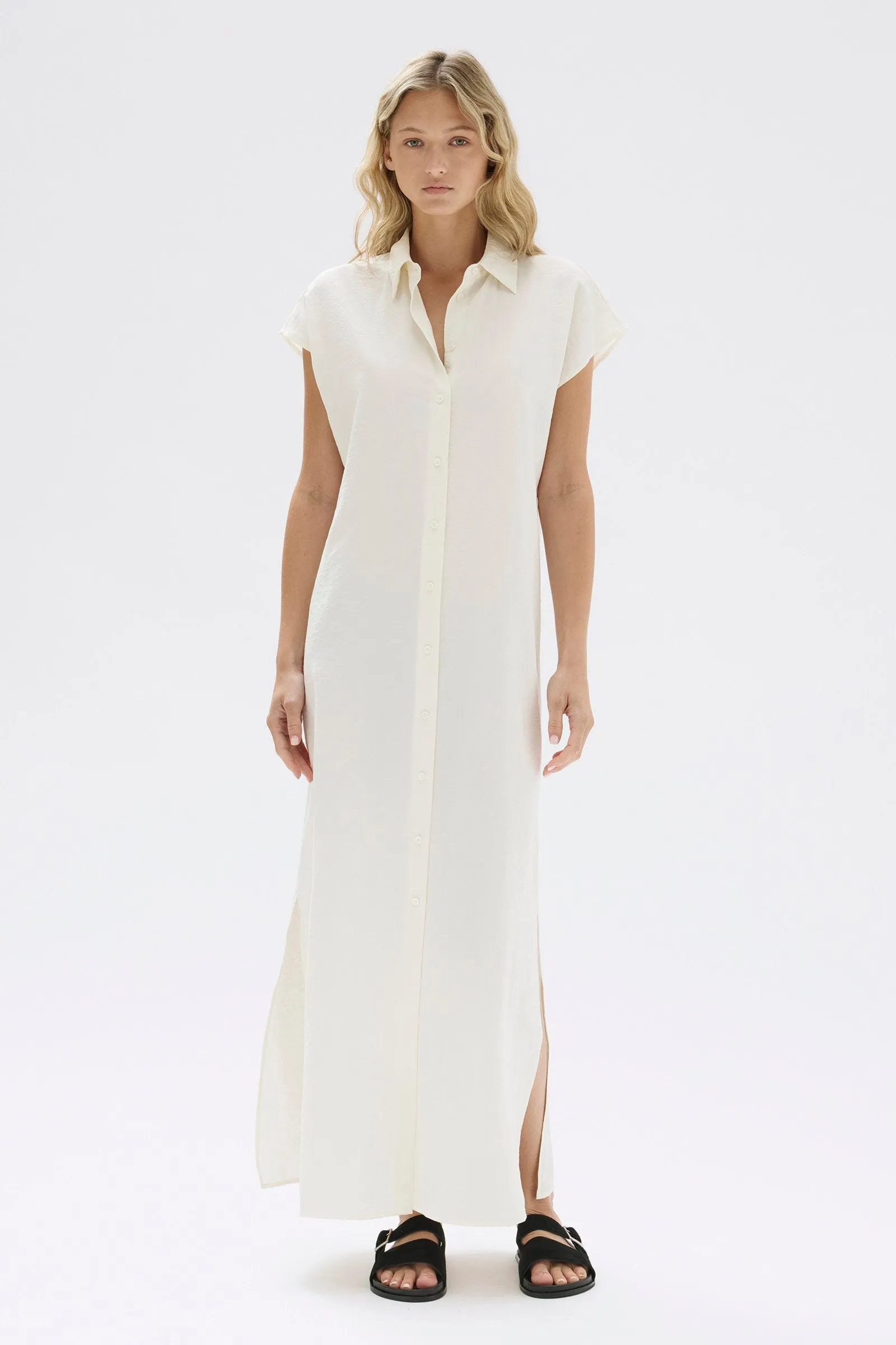 Heather Silk Blend Maxi Shirt Dress sold by Assembly Label product image thumbnail 3