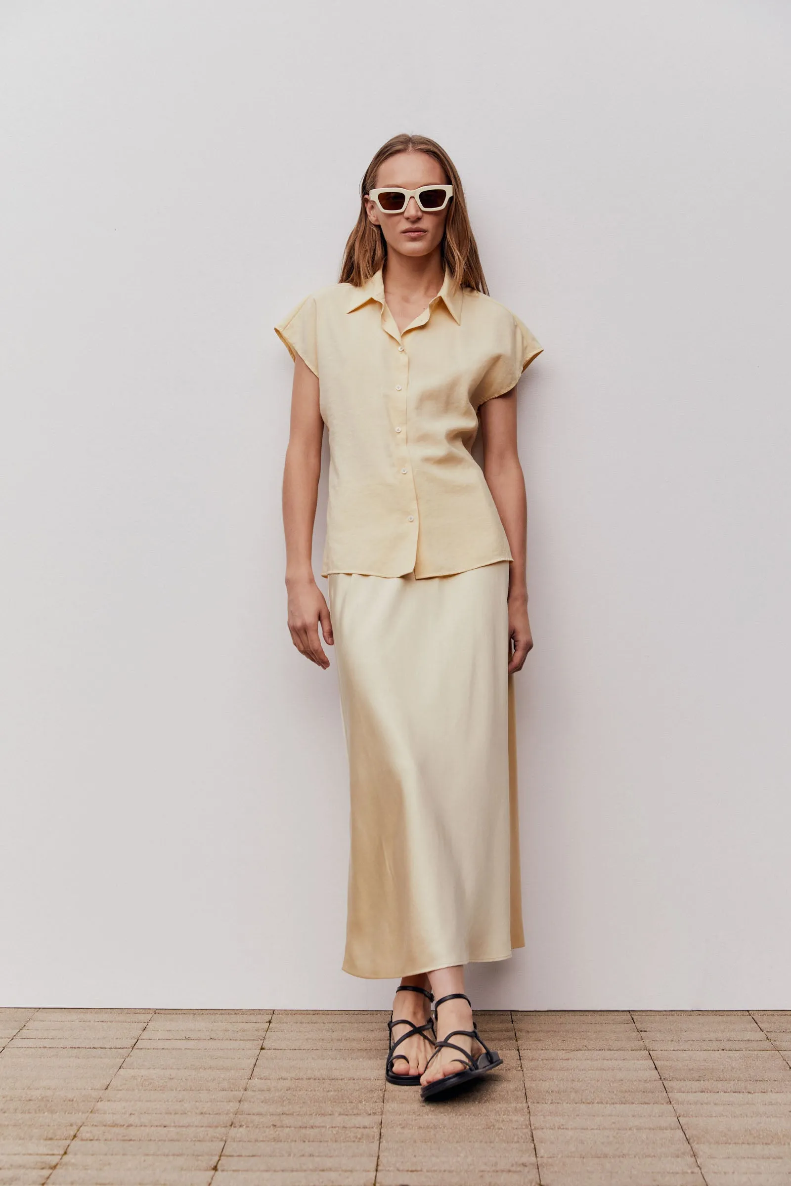 Irina Silk Bias Skirt sold by Assembly Label