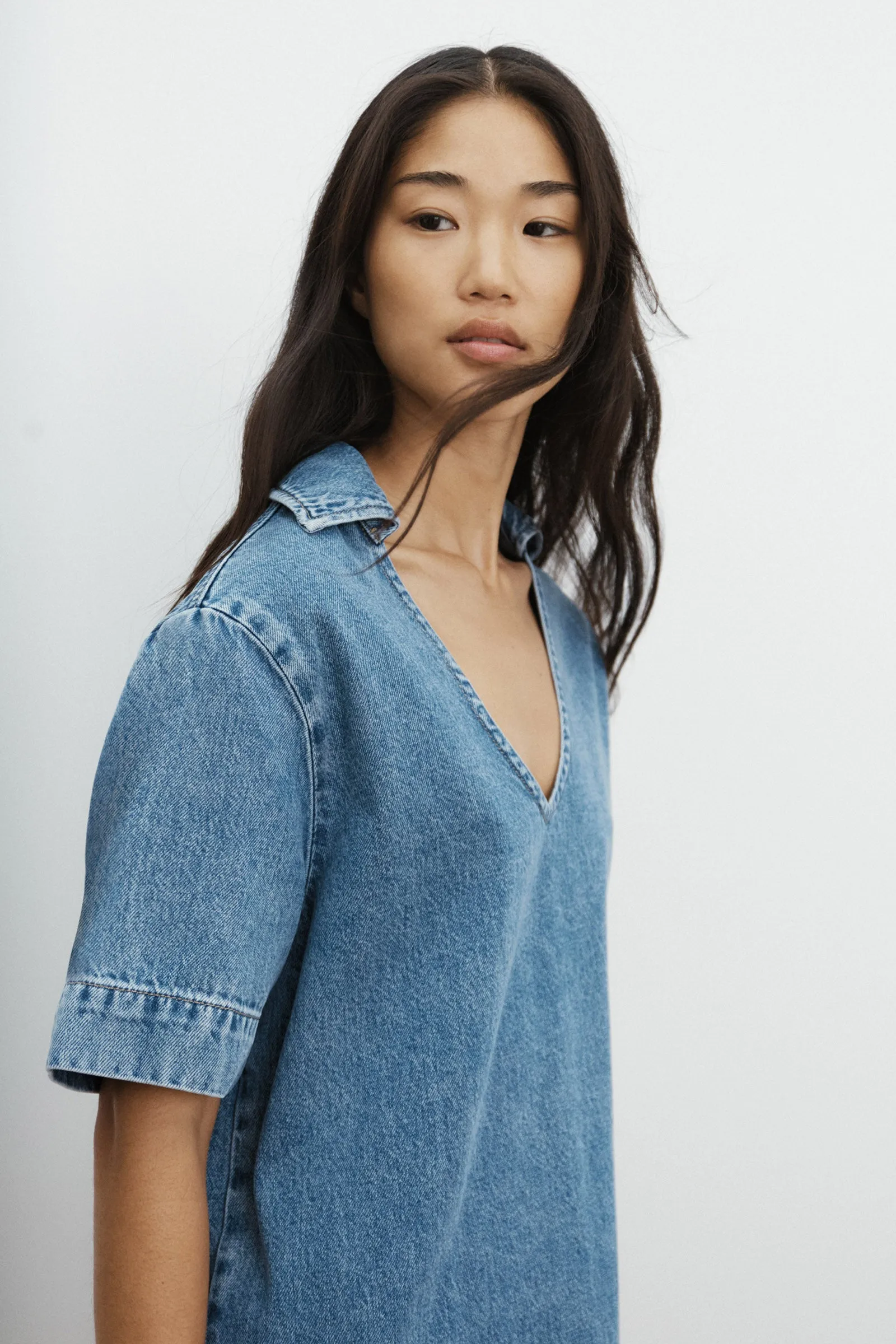 Genevieve Denim Mini Dress sold by Assembly Label