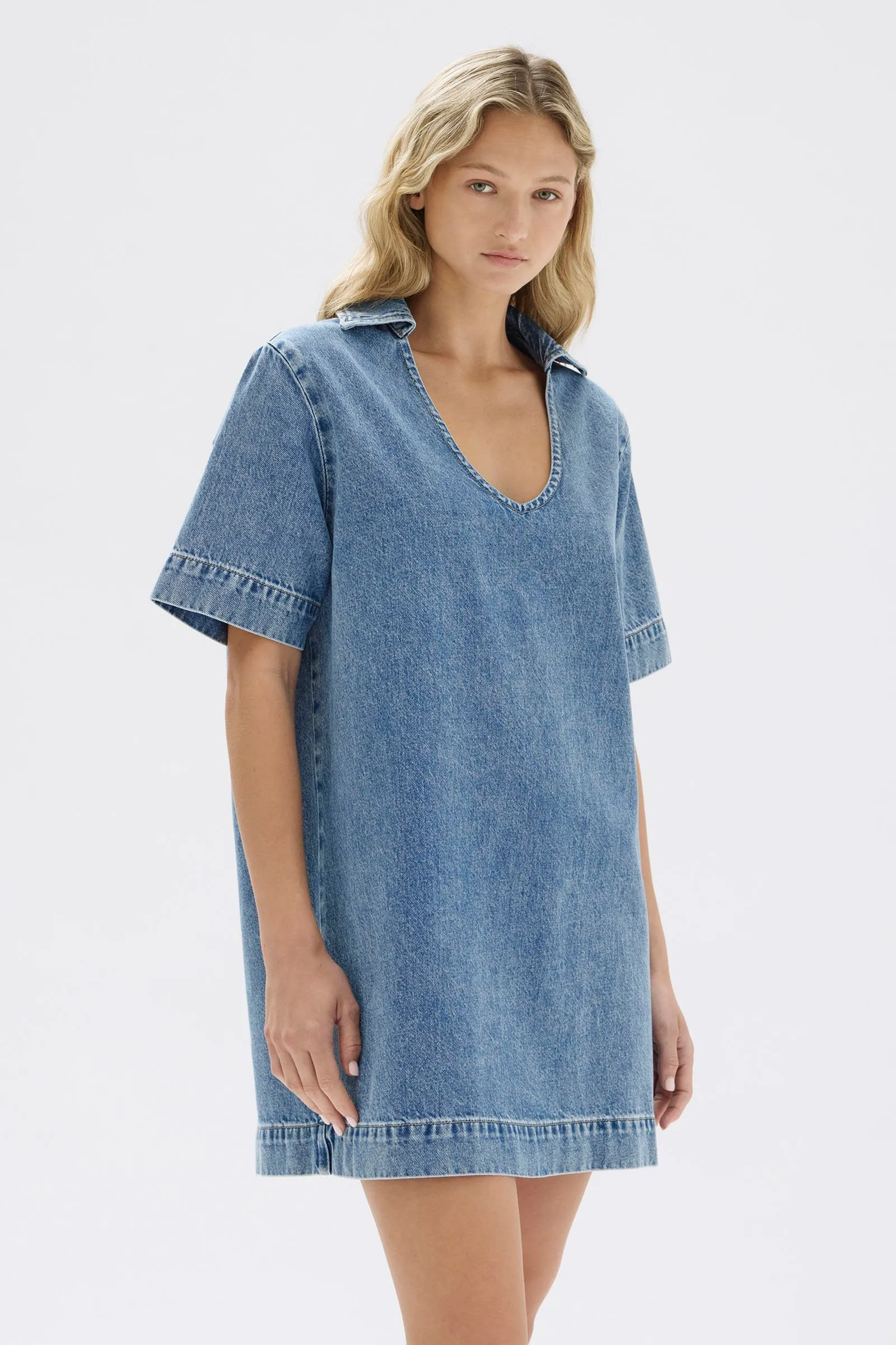 Genevieve Denim Mini Dress sold by Assembly Label product image thumbnail 3