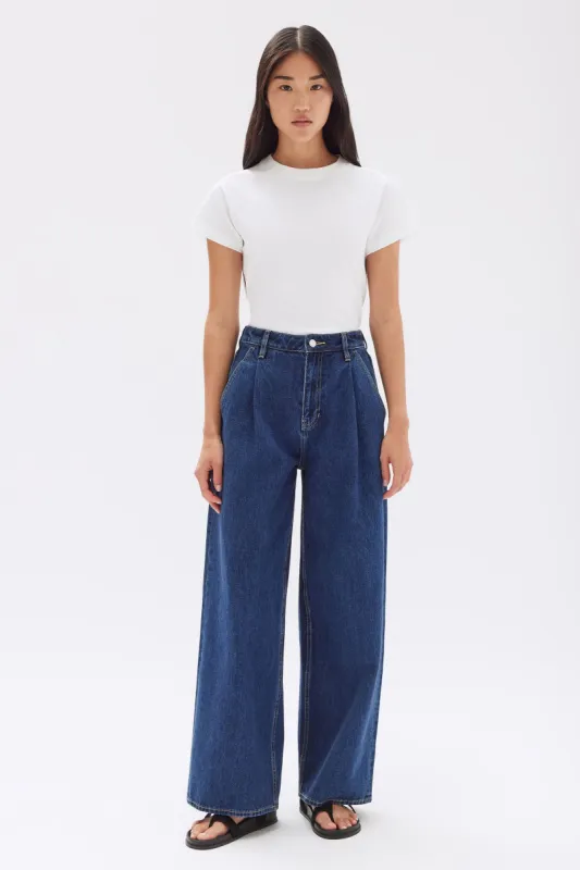 Slack Pleat Wide Leg Jean sold by Assembly Label