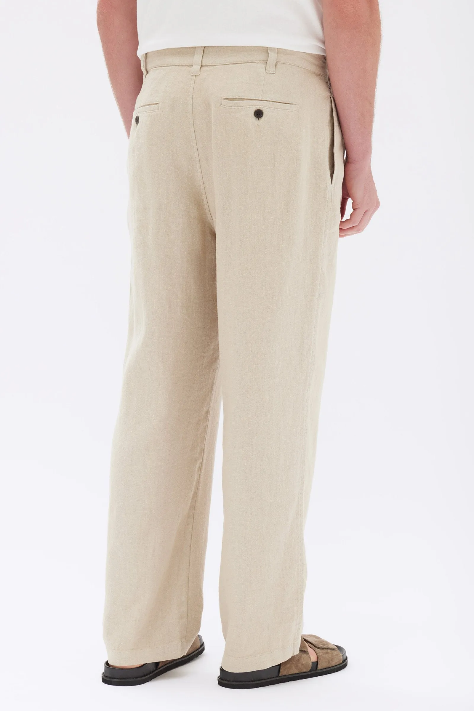 Miles Pleated Linen Chino sold by Assembly Label product image thumbnail 4