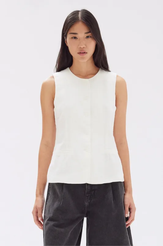 Calla Linen Top sold by Assembly Label
